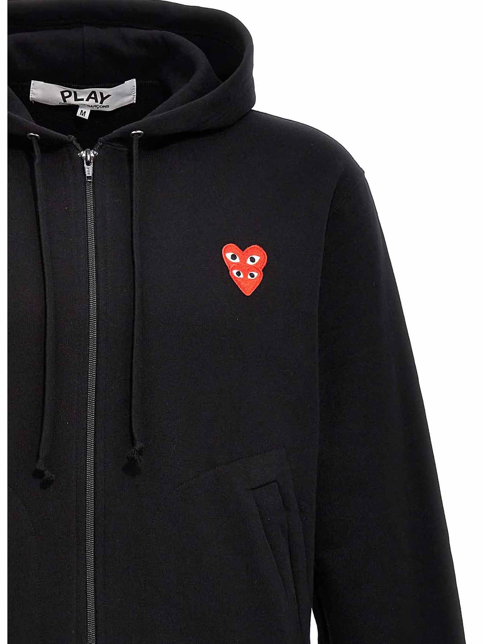 Comme Des Garçons Play 'Double Heart' Hoodie