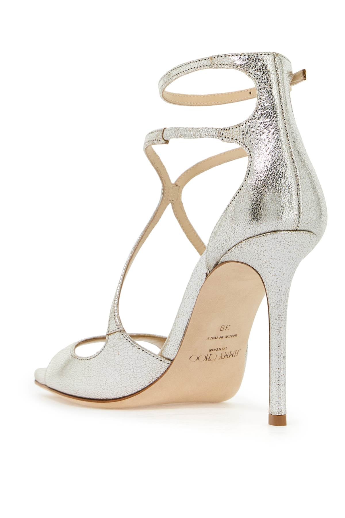 Jimmy Choo 95 Azia Laminate Leather Sand