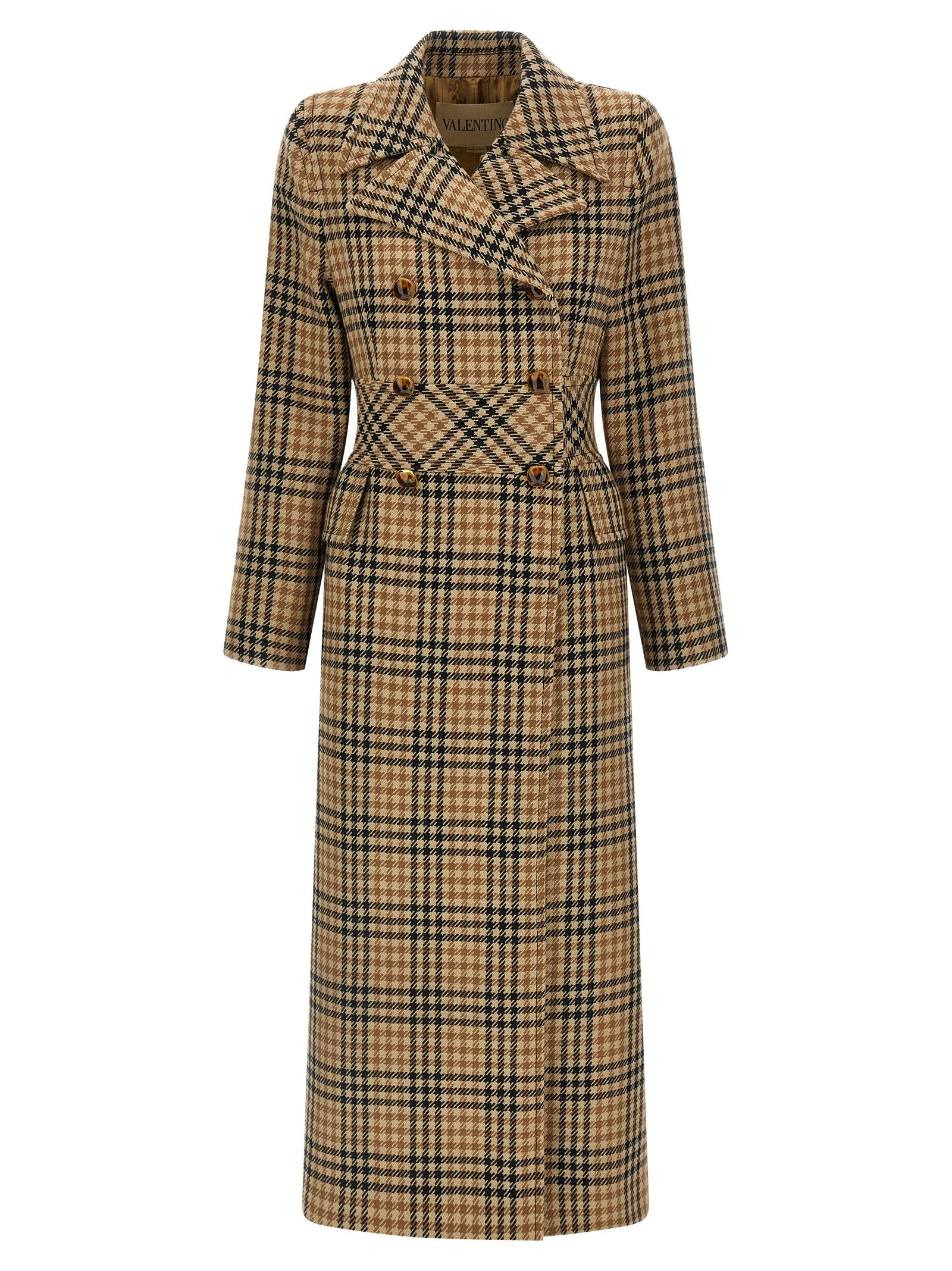 Valentino Garavani Valentino Garavani Houndstooth Wool Coat