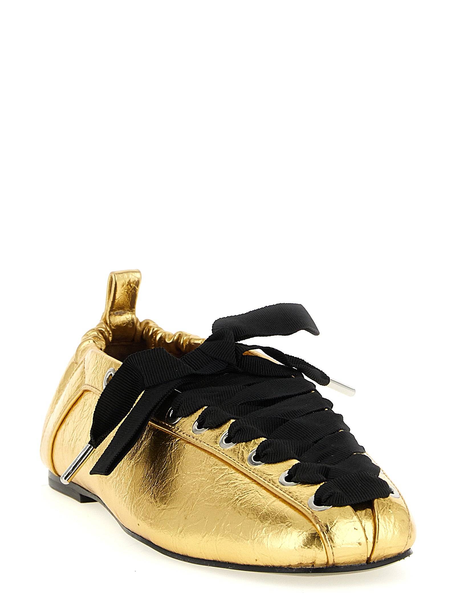 Ganni 'Lace-Up' Ballet Flats