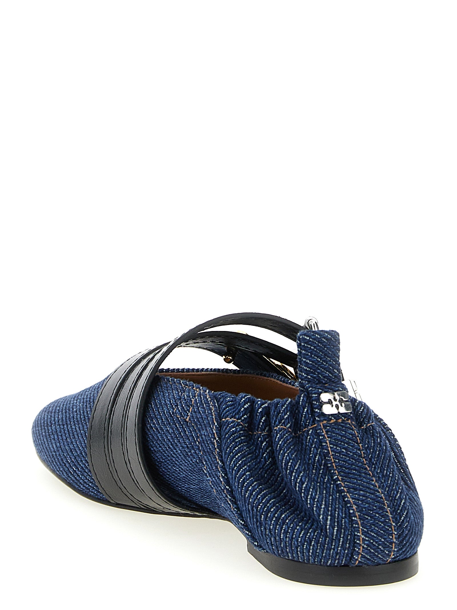 Ganni 'Sue Triple' Ballet Flats