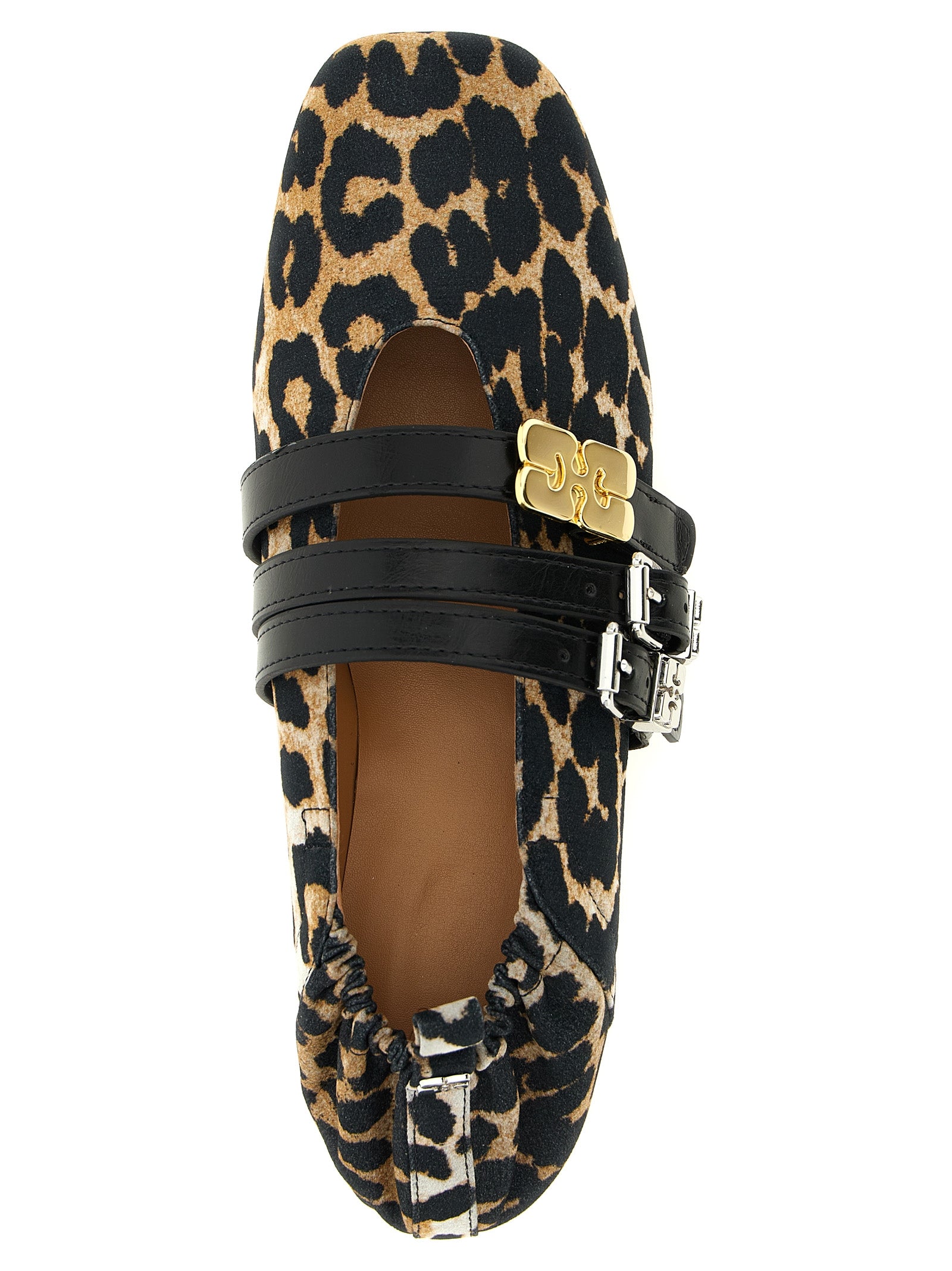 Ganni 'Sue Triple' Ballet Flats