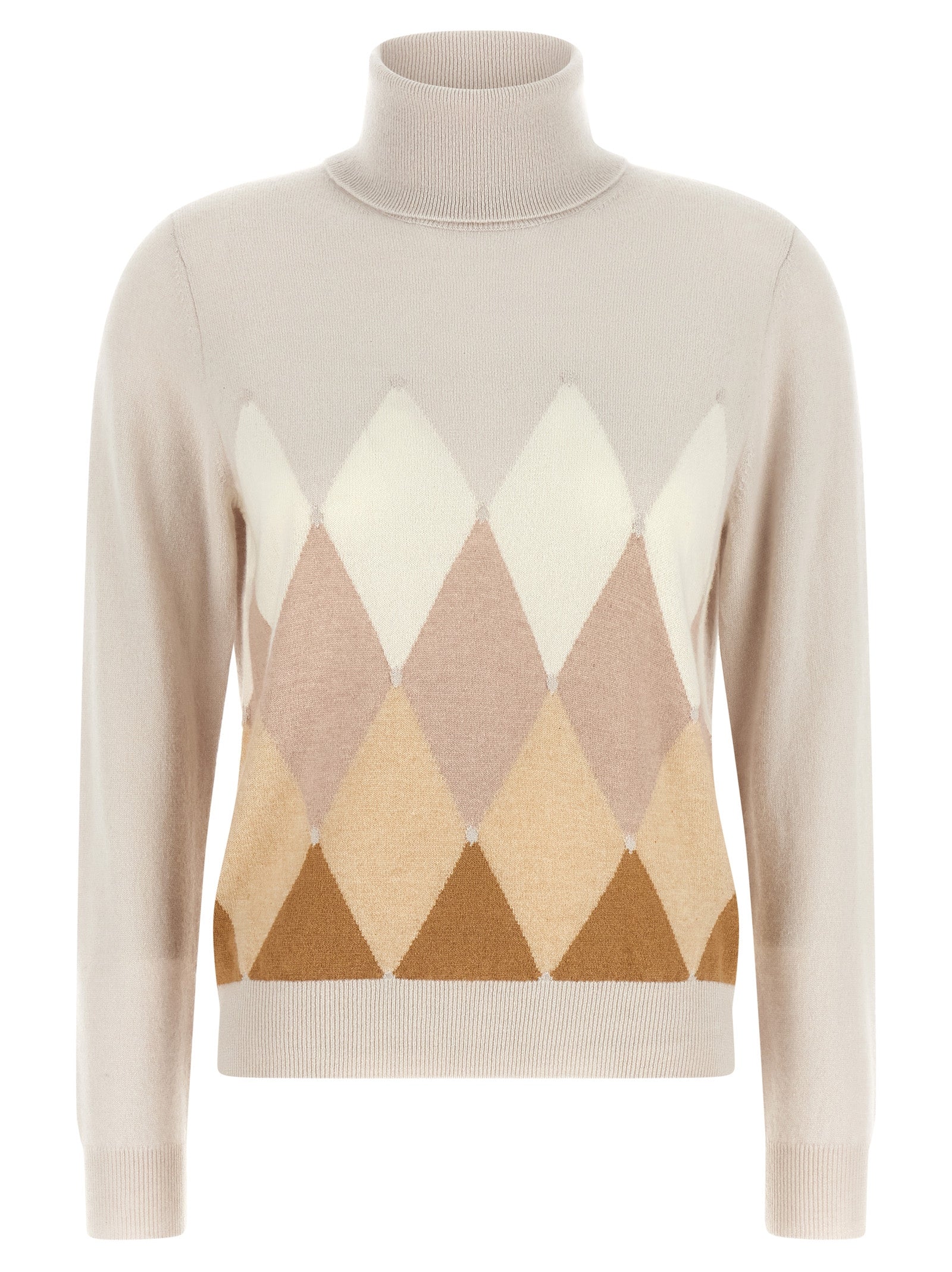 Ballantyne 'New Diamond' Turtleneck Sweater With Diamond Intarsia