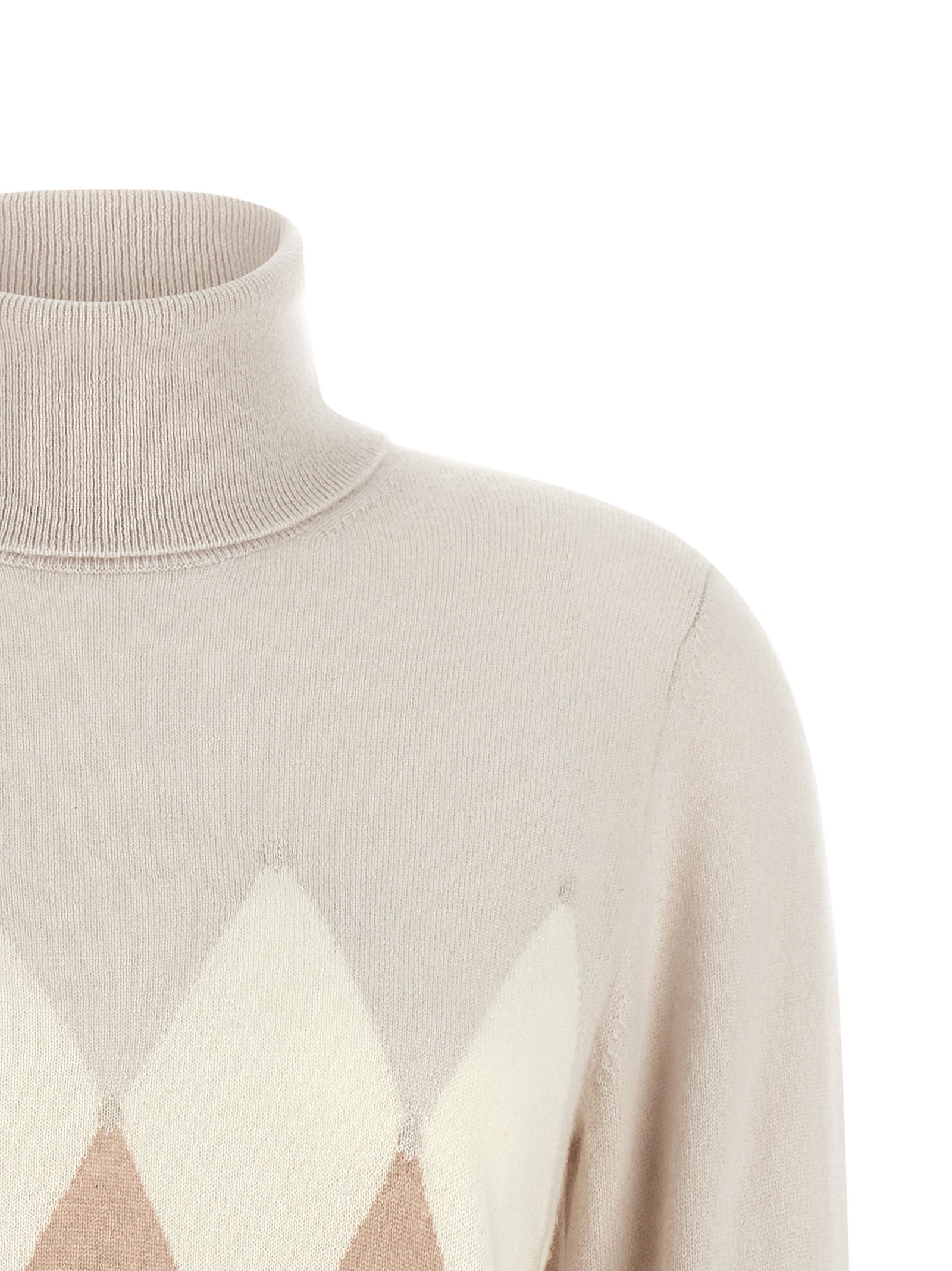 Ballantyne 'New Diamond' Turtleneck Sweater With Diamond Intarsia