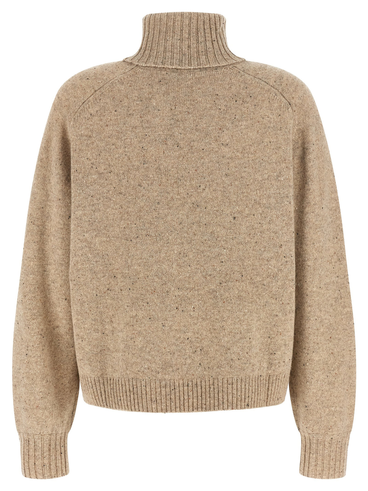 Ballantyne Beige Diamond Turtleneck Sweater