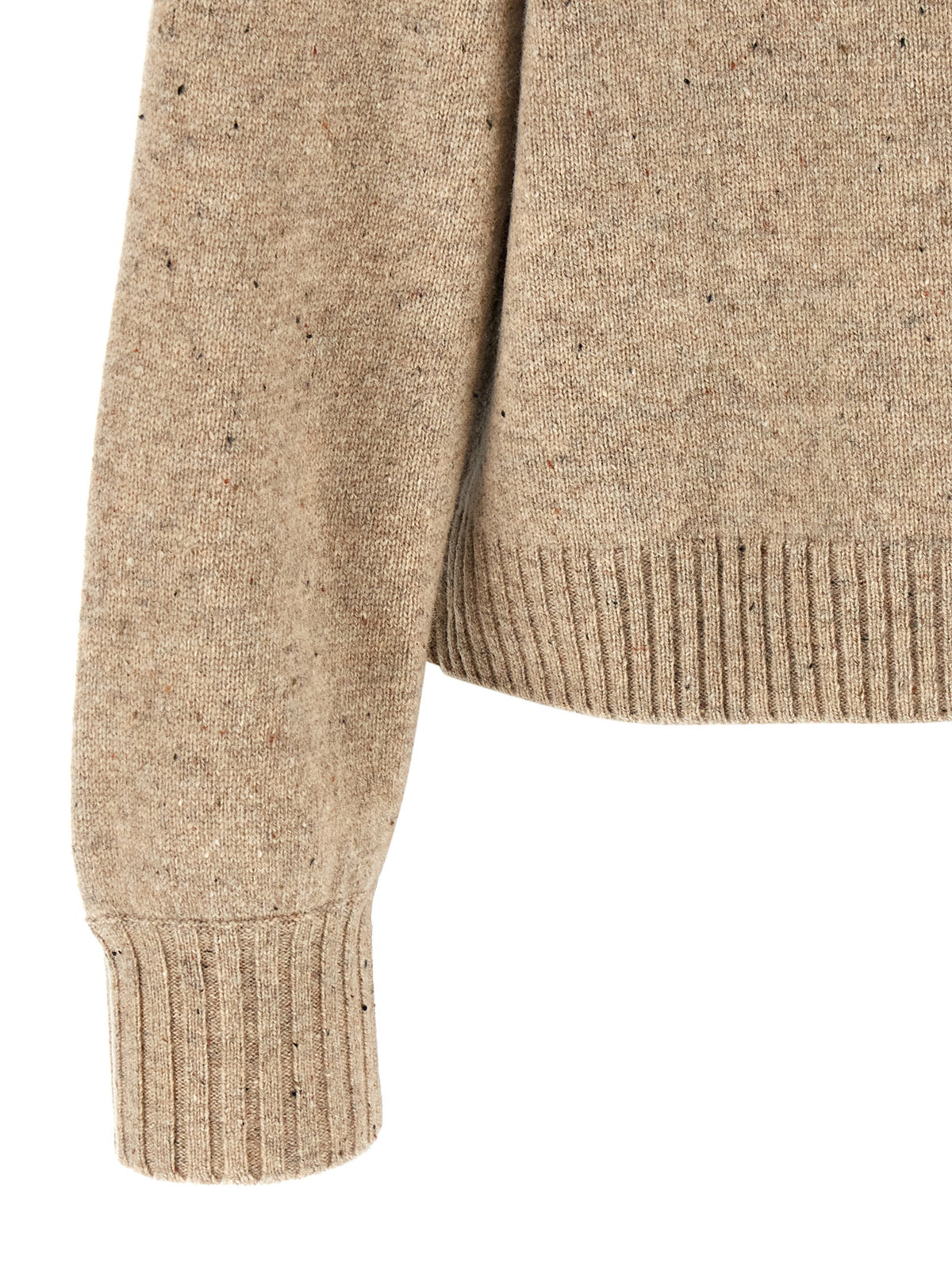 Ballantyne Beige Diamond Turtleneck Sweater