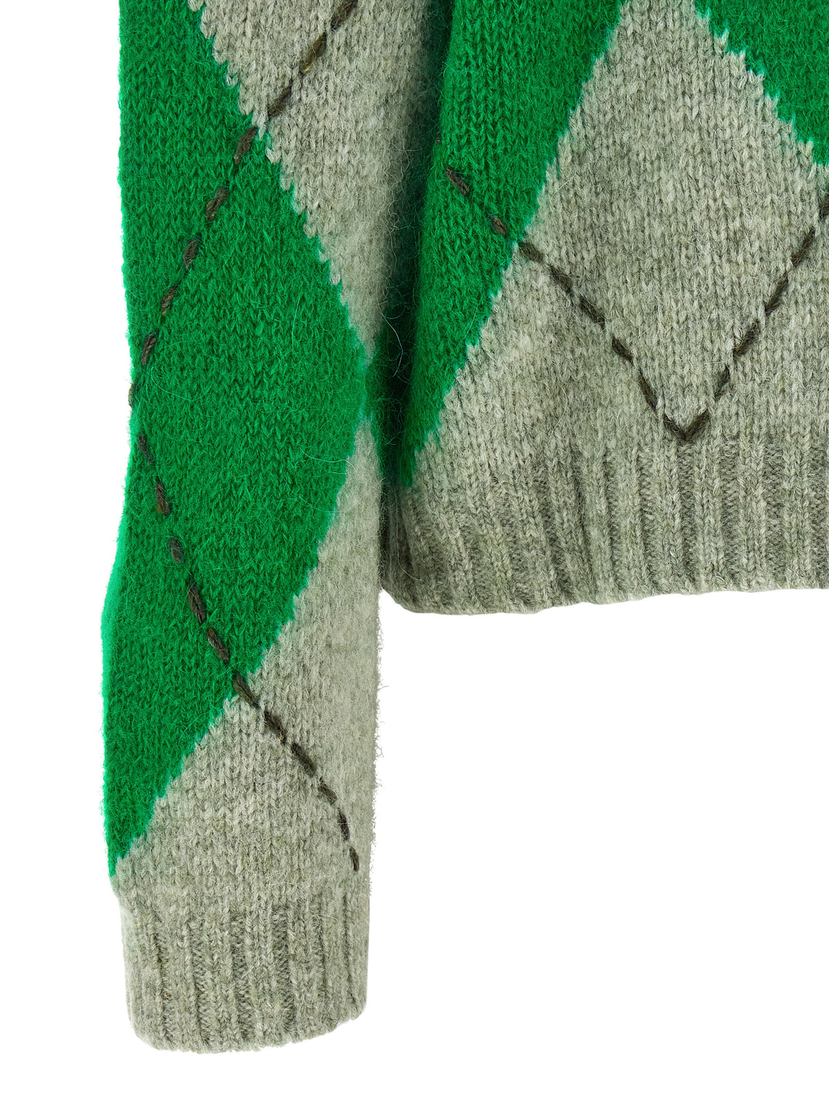Ballantyne Green 'Big Argyle' Sweater