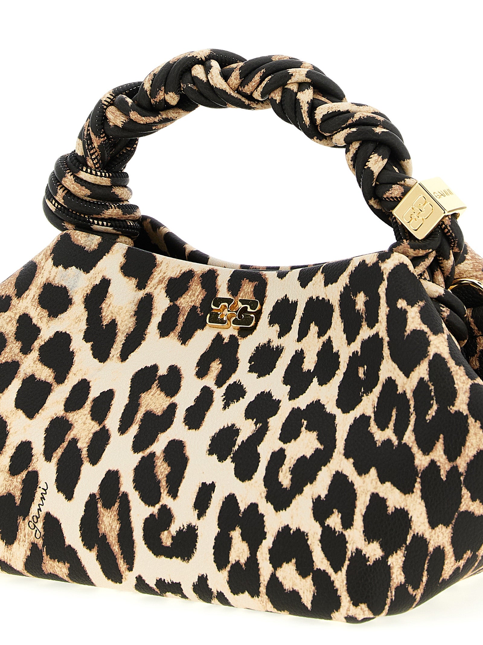 Ganni 'Small Bou Bag Leopard' Handbag
