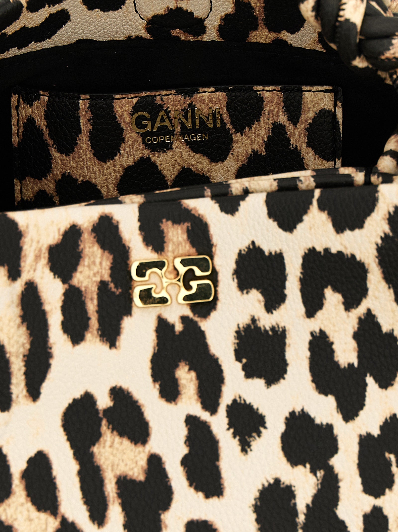 Ganni 'Small Bou Bag Leopard' Handbag