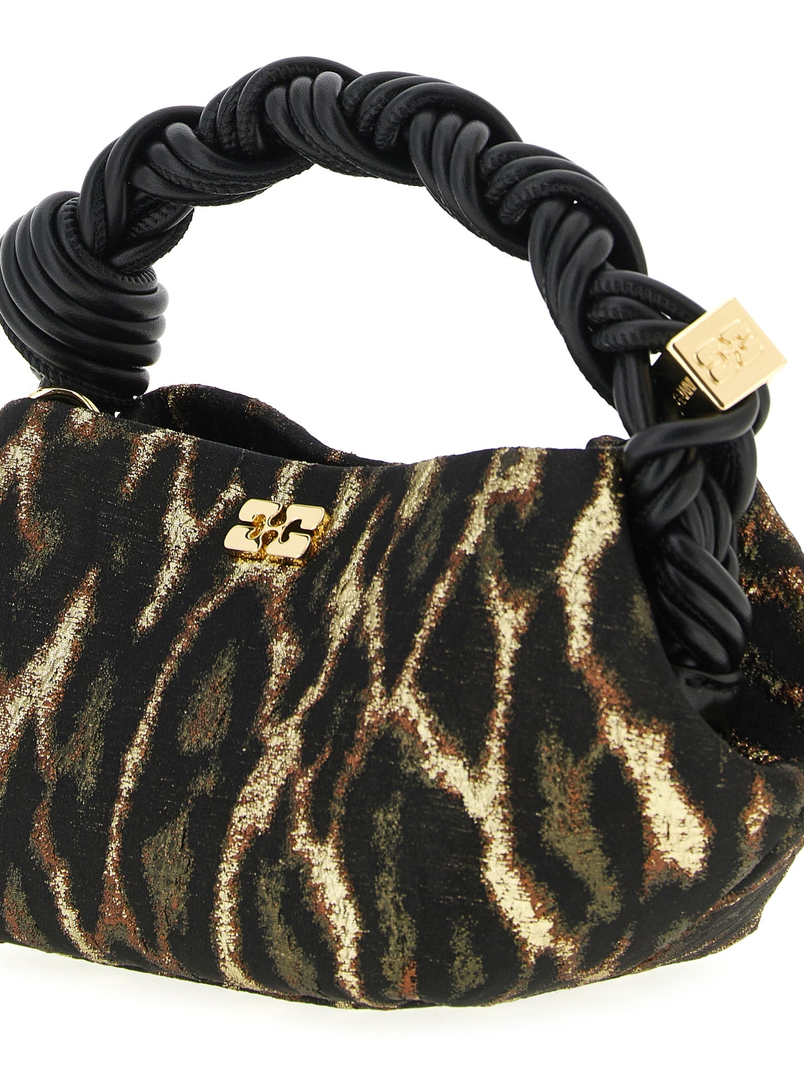 Ganni 'Metallic Cloque Bou' Handbag