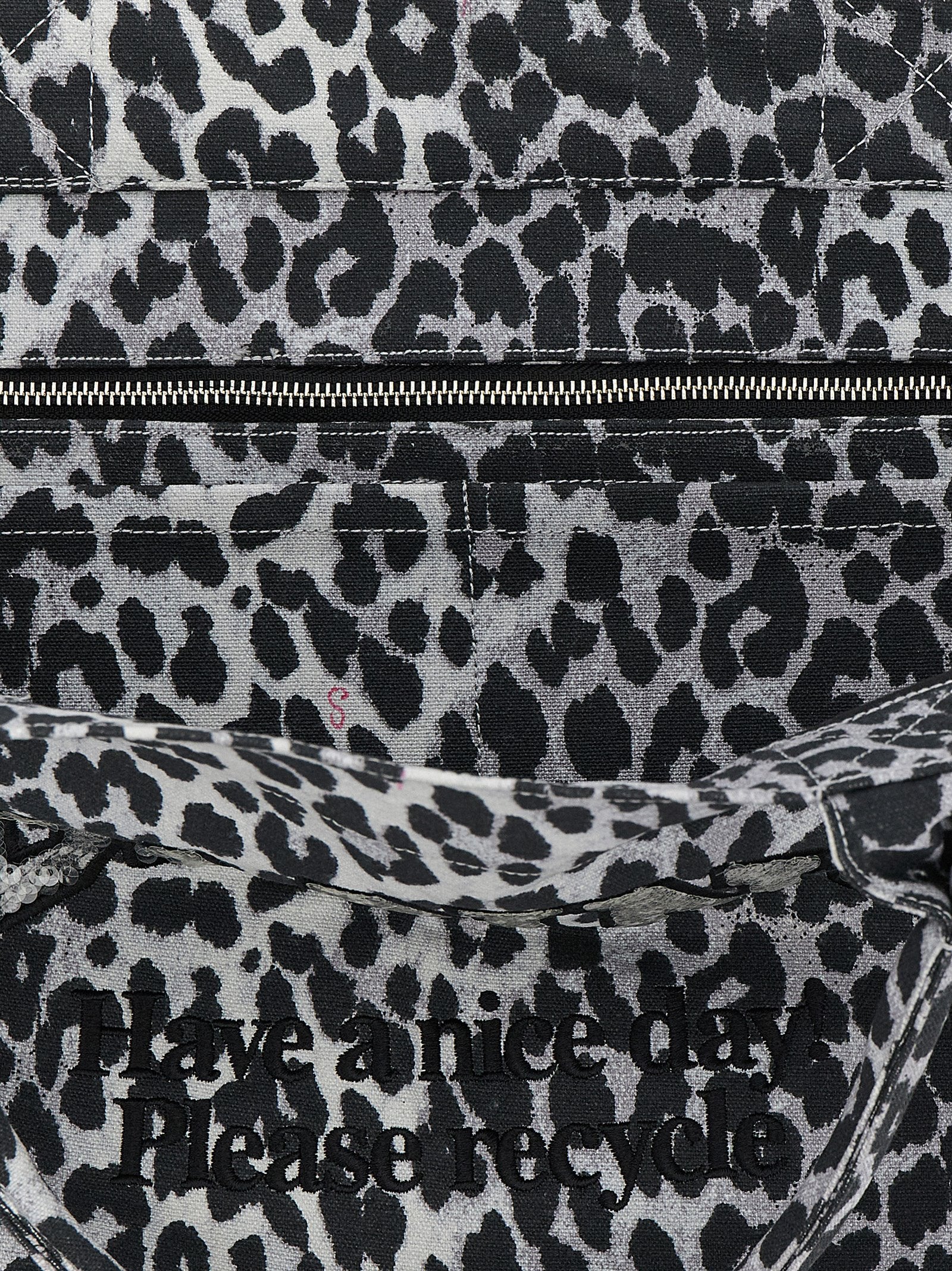 Ganni 'Leopard Sequin Xxl Tote' Shopping Bag