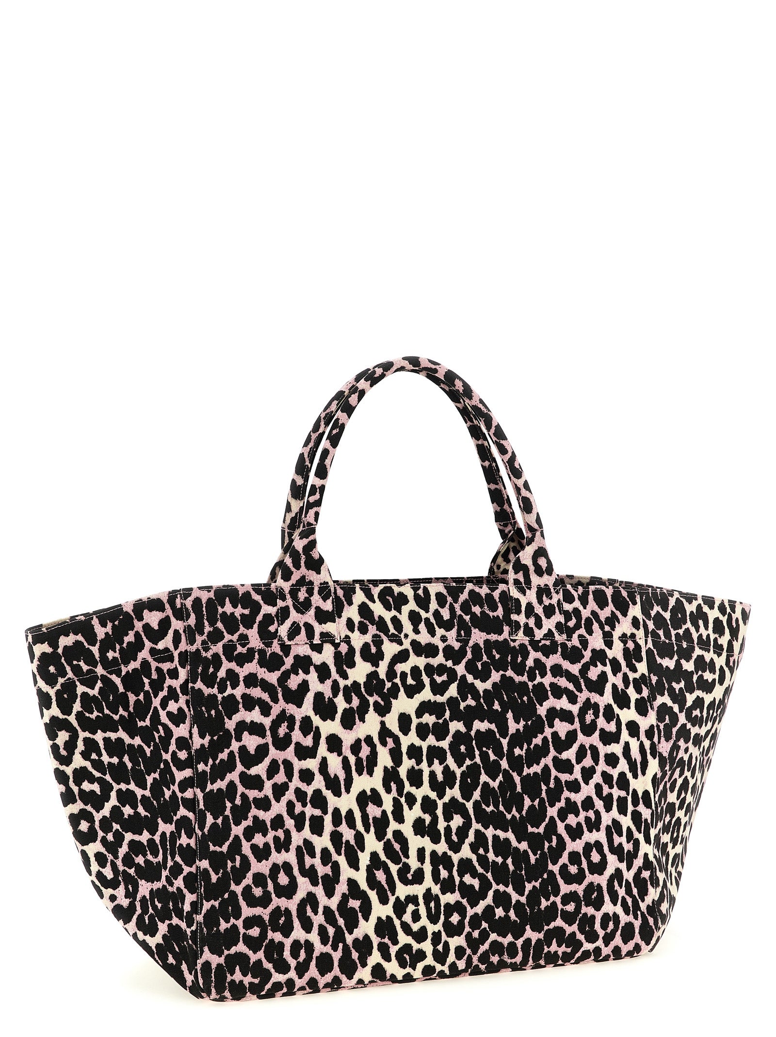 Ganni 'Leopard Sequin Xxl Tote' Shopping Bag