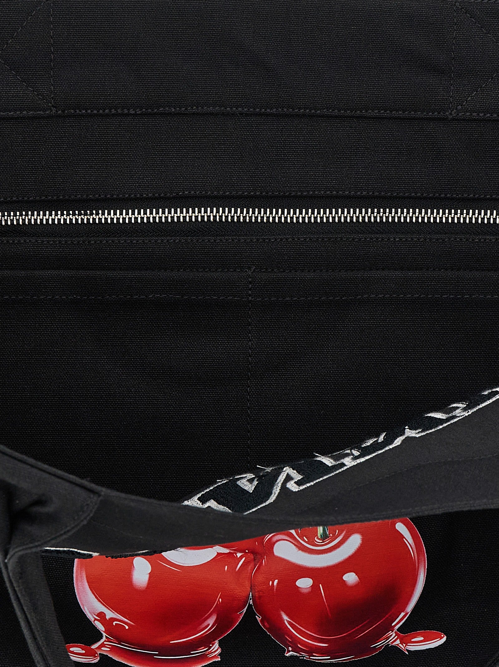 Ganni 'Black Medium Cherry Tote' Shopping Bag