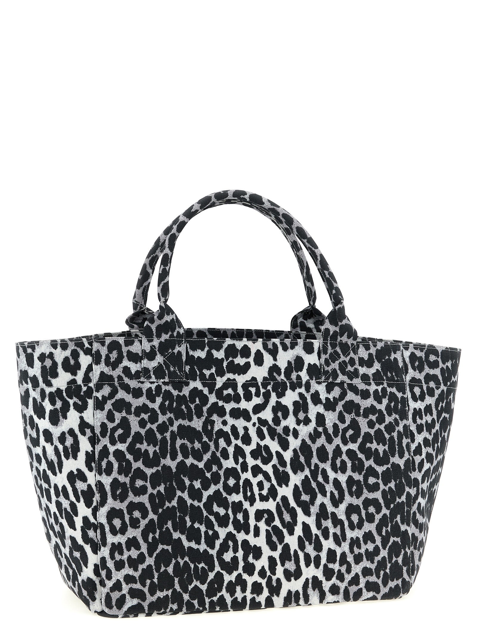 Ganni 'Leopard Medium Tote' Shopping Bag