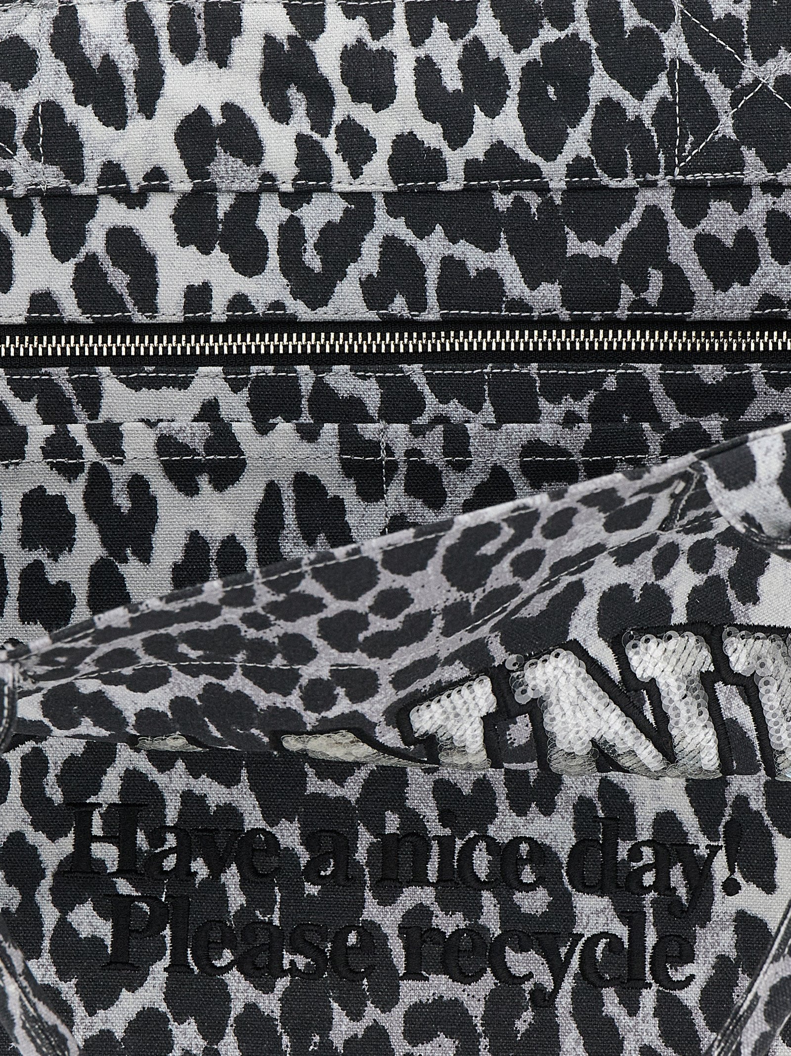 Ganni 'Leopard Medium Tote' Shopping Bag