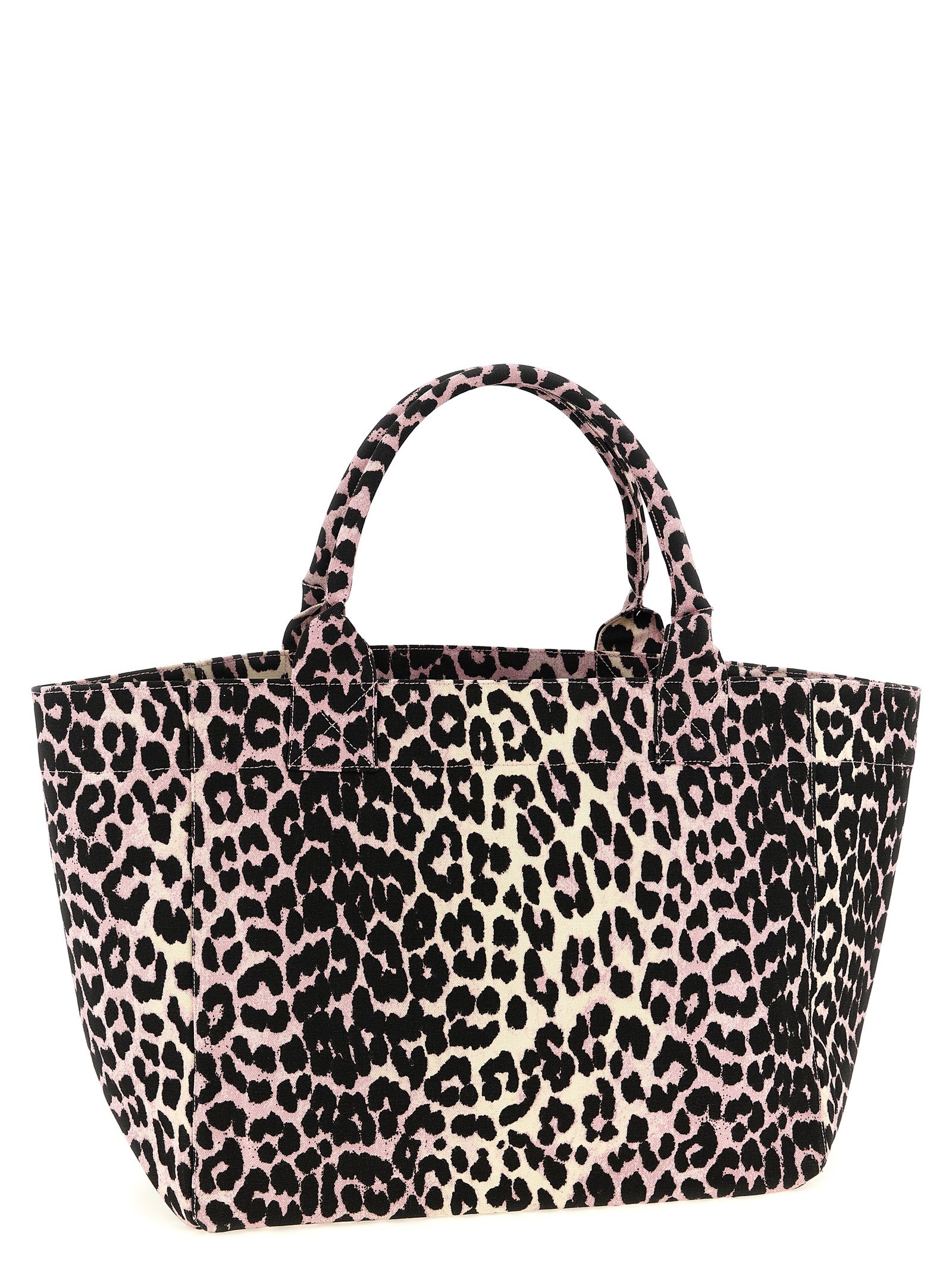 Ganni 'Leopard Medium Tote' Shopping Bag