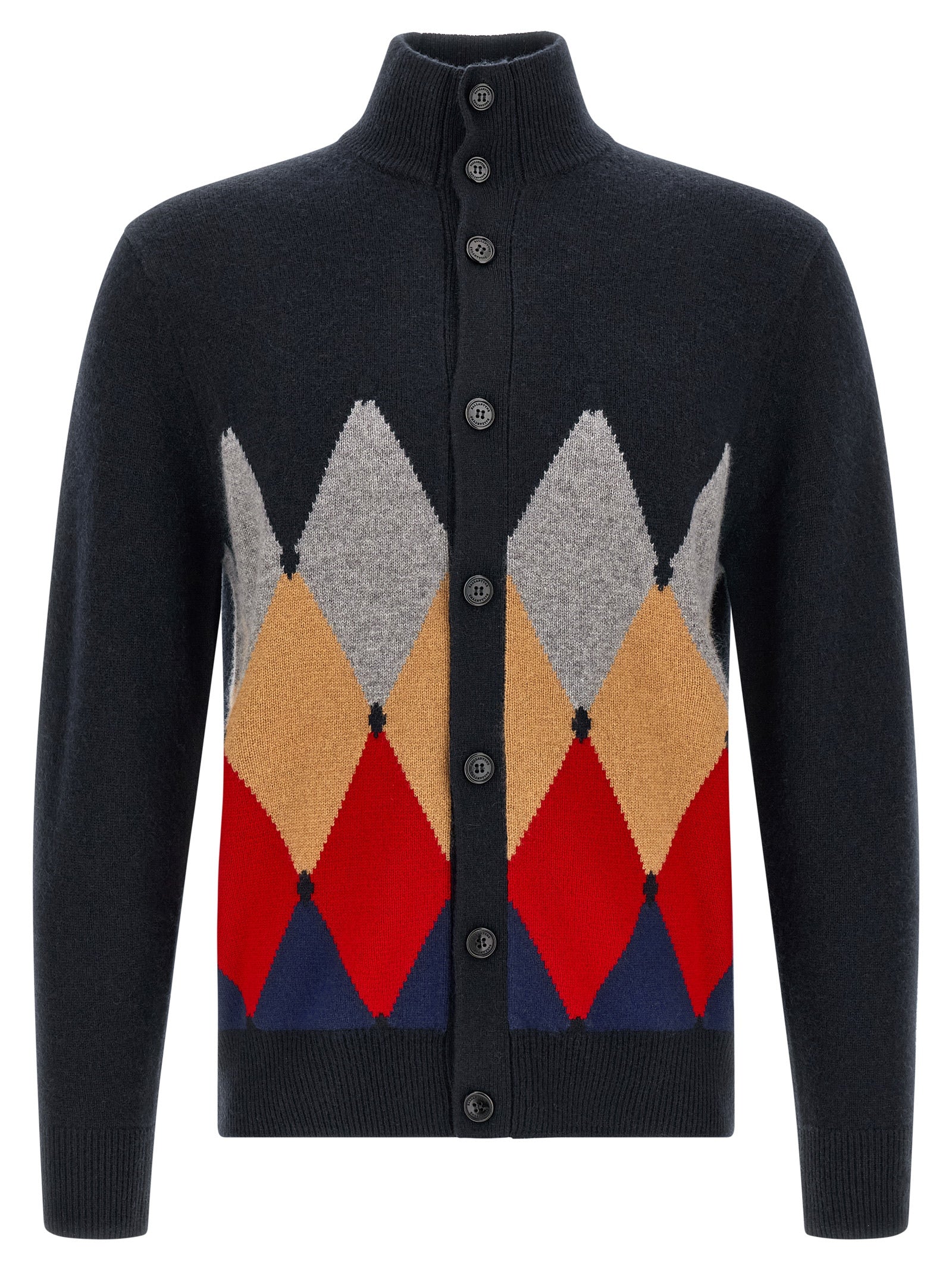 Ballantyne 'Classic Diamond' Diamond Intarsia Cardigan