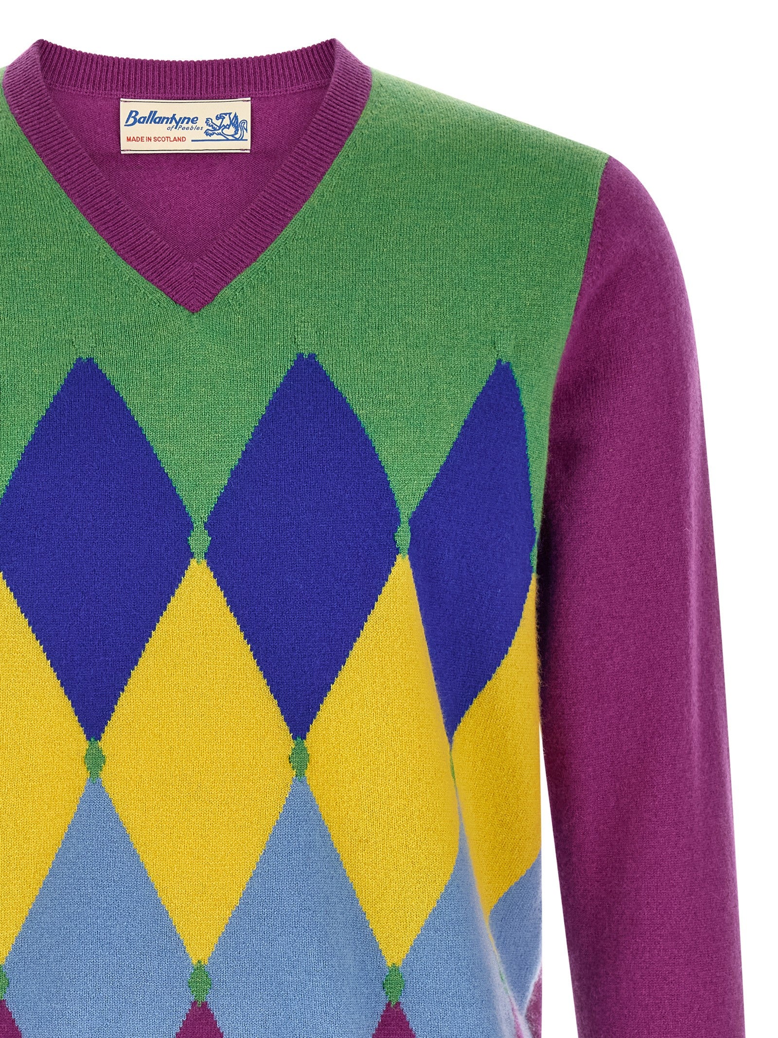 Ballantyne 'Classic Diamond' Intarsia Sweater