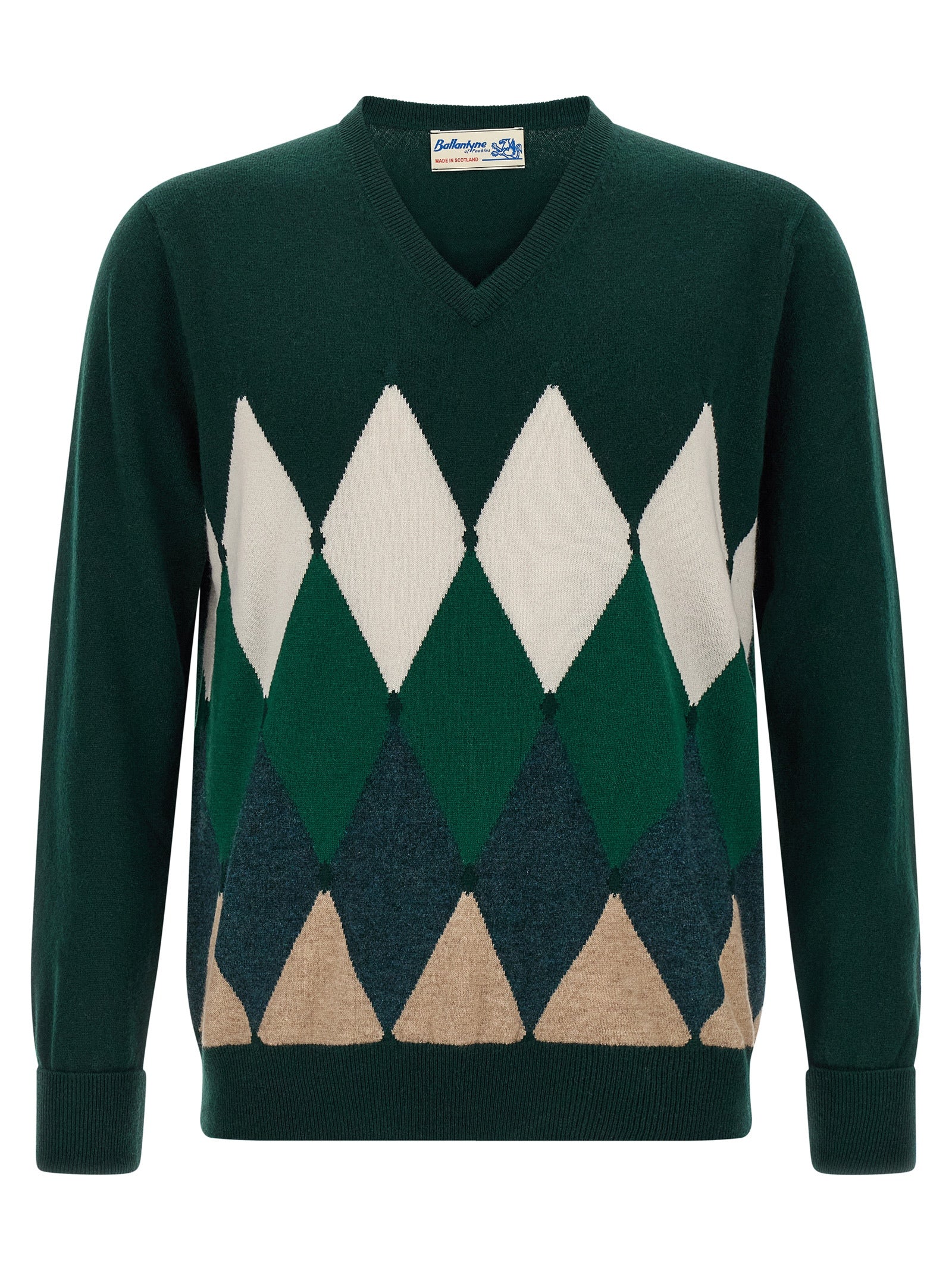 Ballantyne Argyle Pattern Sweater
