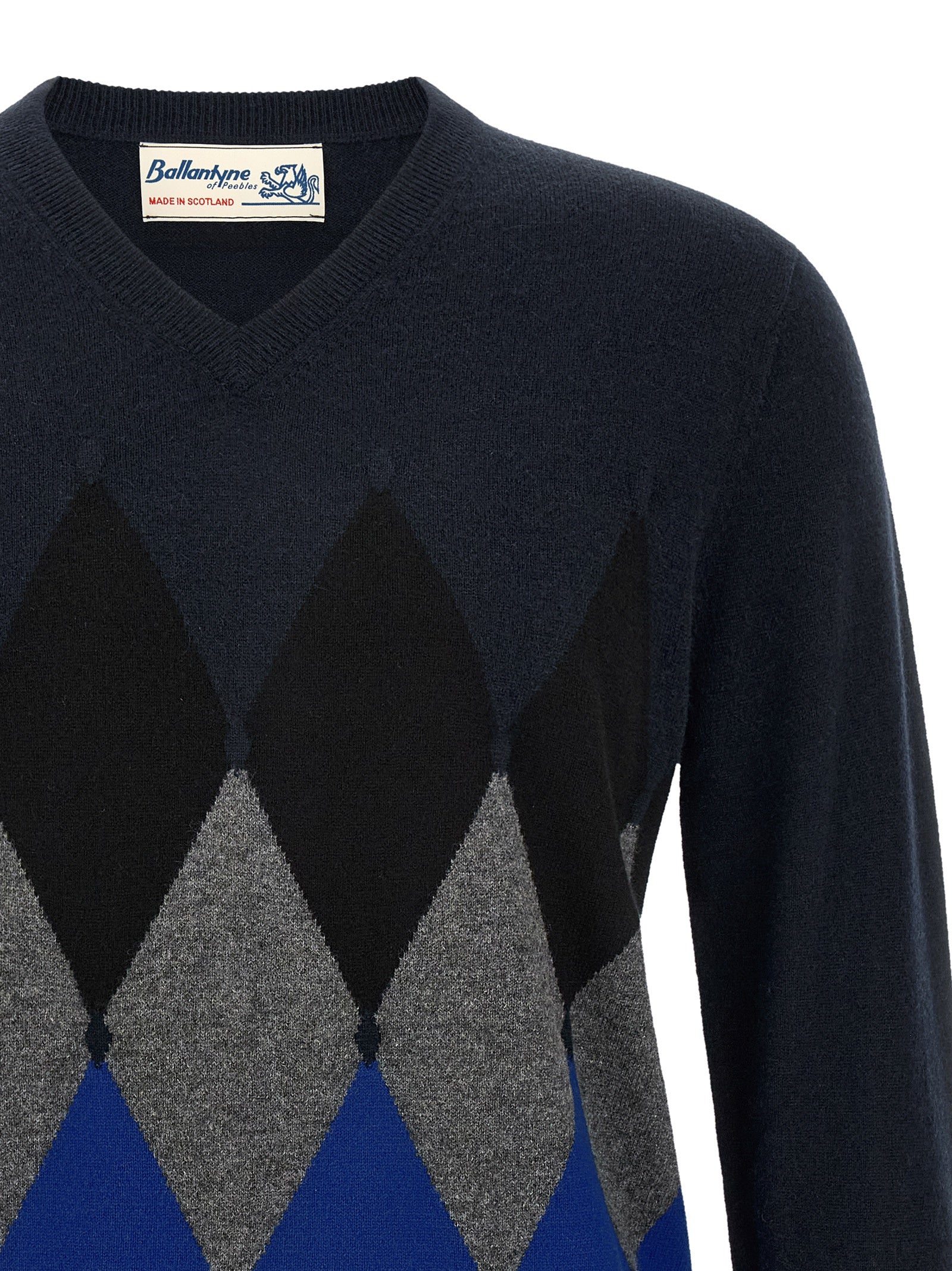 Ballantyne 'Classic Diamond' Intarsia Sweater