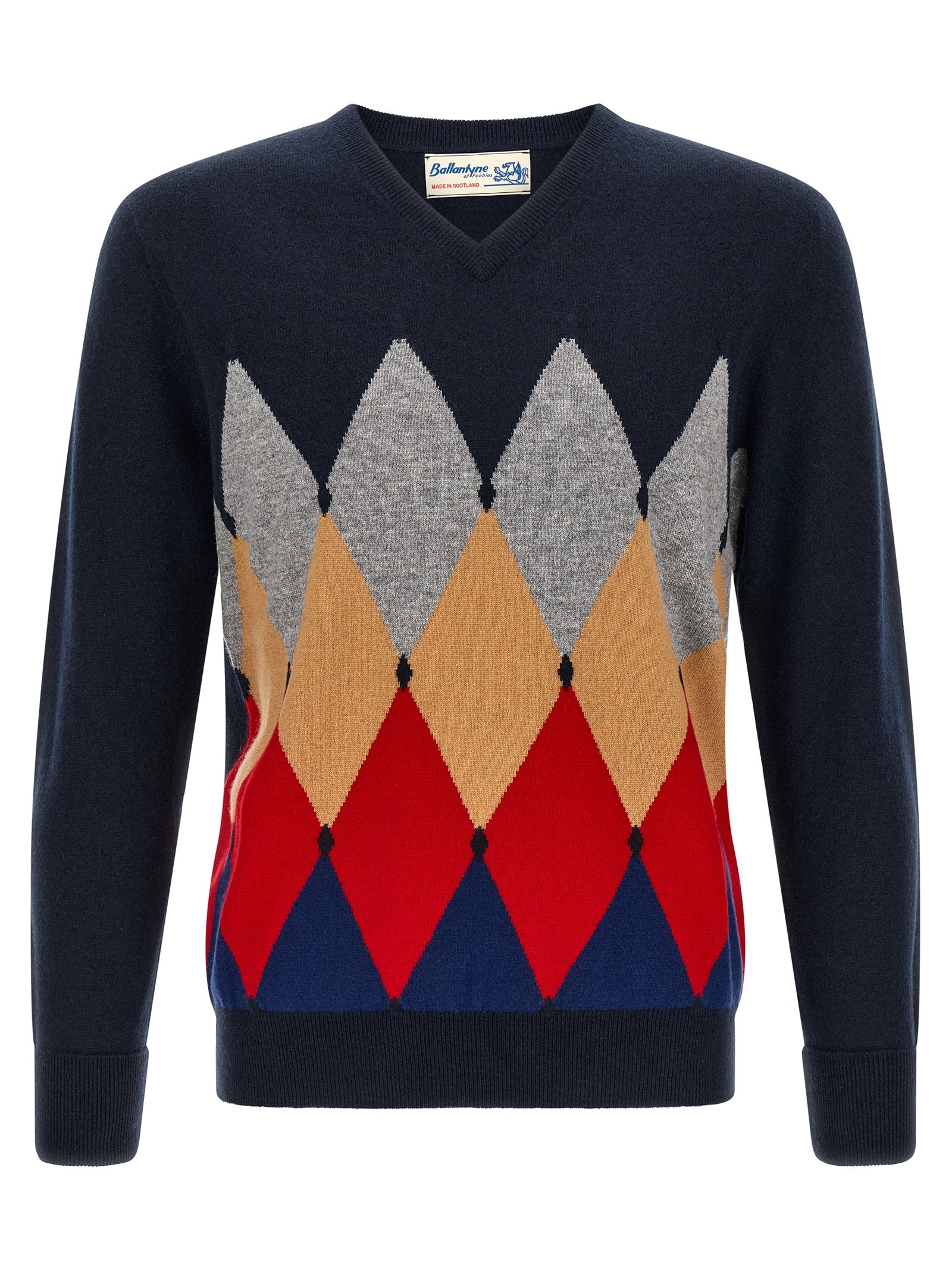 Ballantyne 'Classic Diamond' Intarsia Sweater