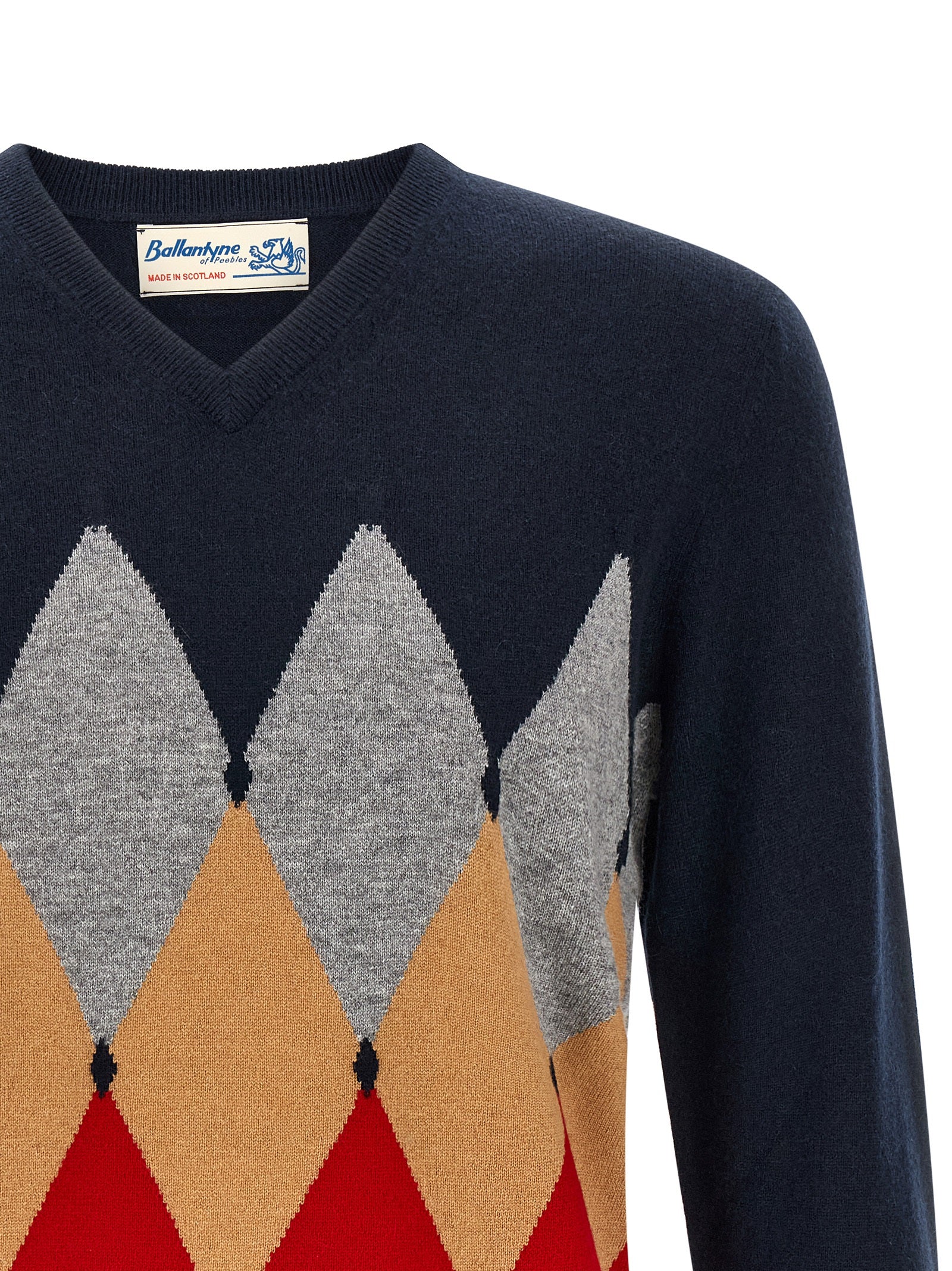 Ballantyne 'Classic Diamond' Intarsia Sweater