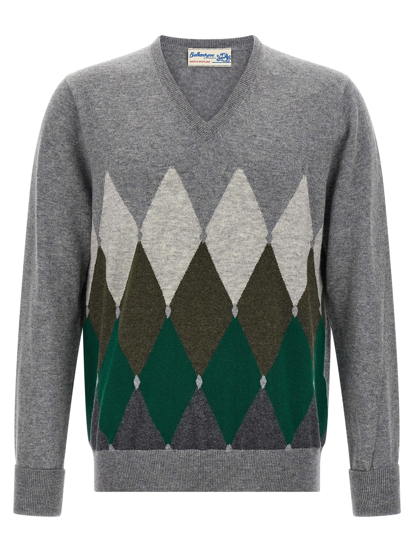 Ballantyne Argyle Pattern Sweater