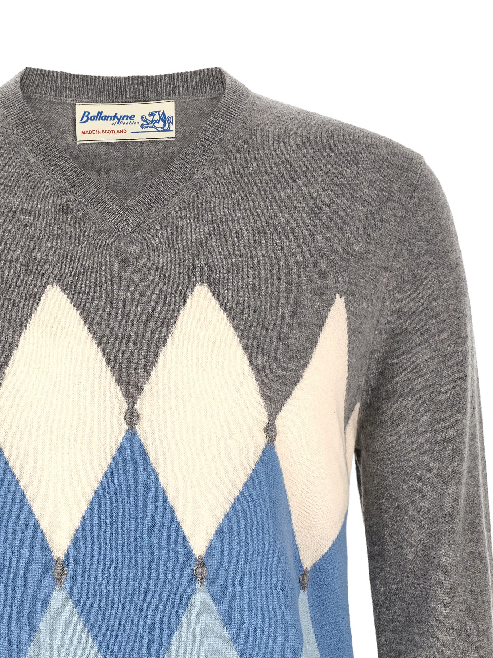 Ballantyne 'Classic Diamond' Intarsia Sweater