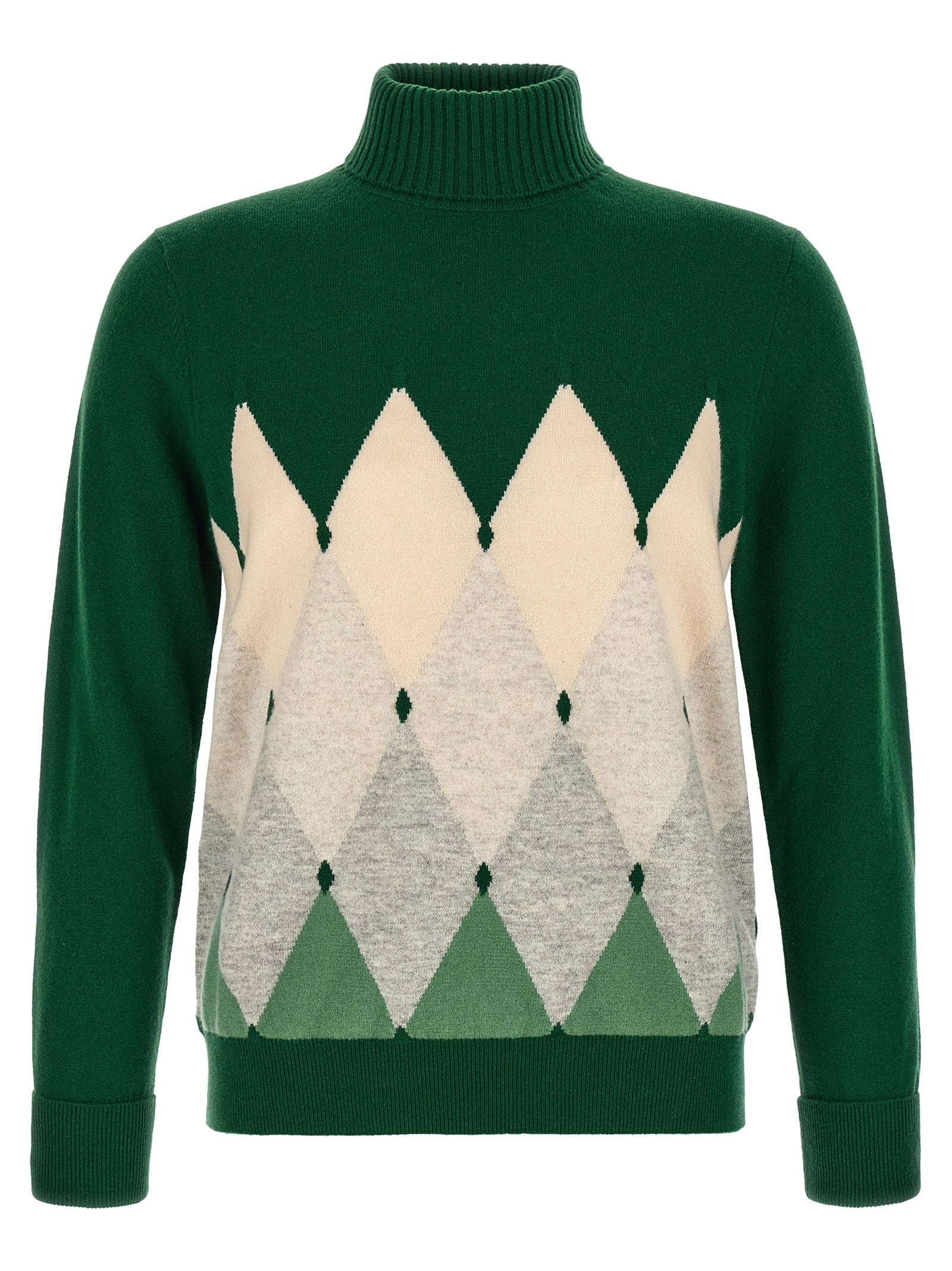 Ballantyne 'Classic Diamond' Intarsia Turtleneck Sweater