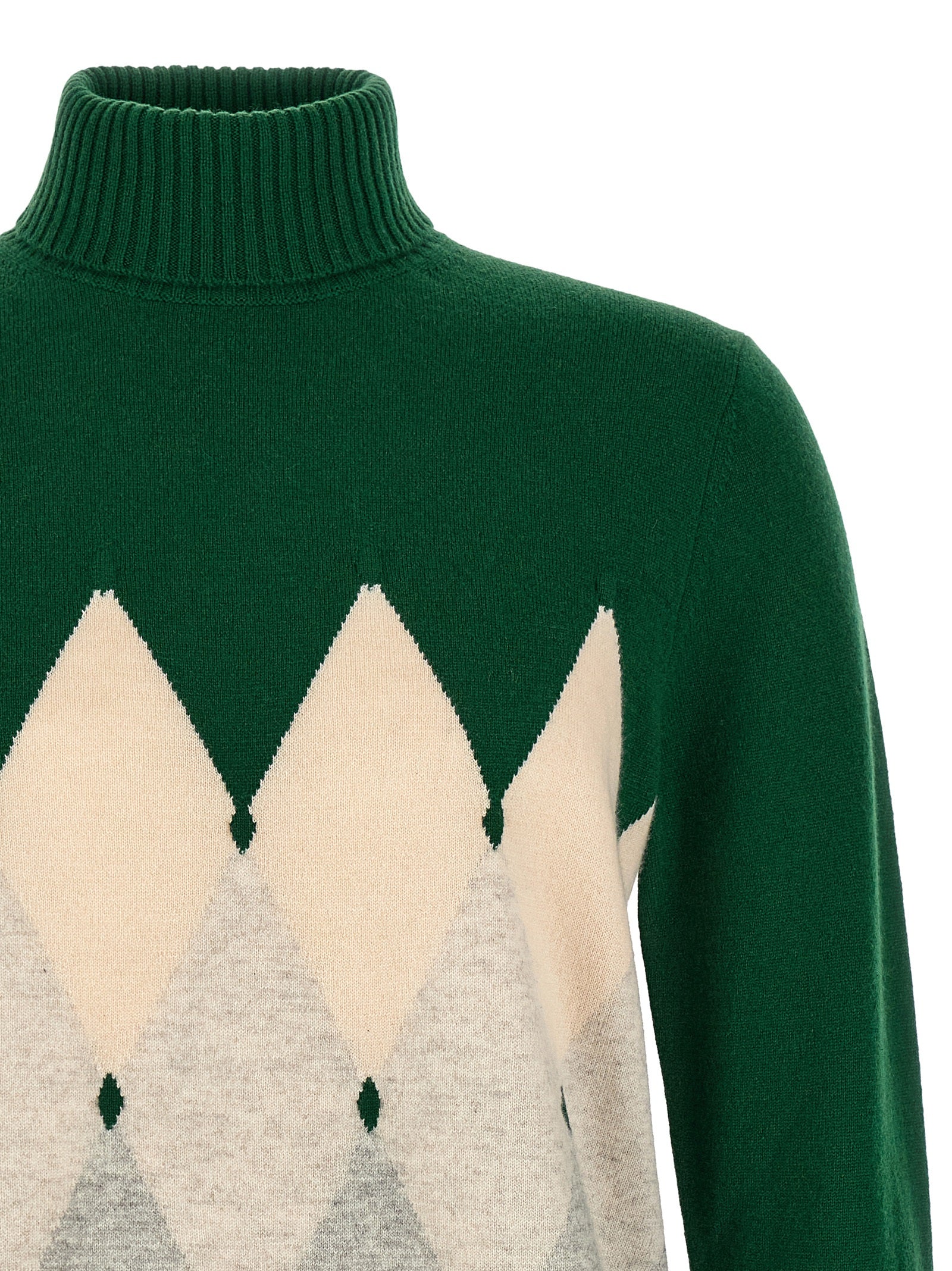 Ballantyne 'Classic Diamond' Intarsia Turtleneck Sweater