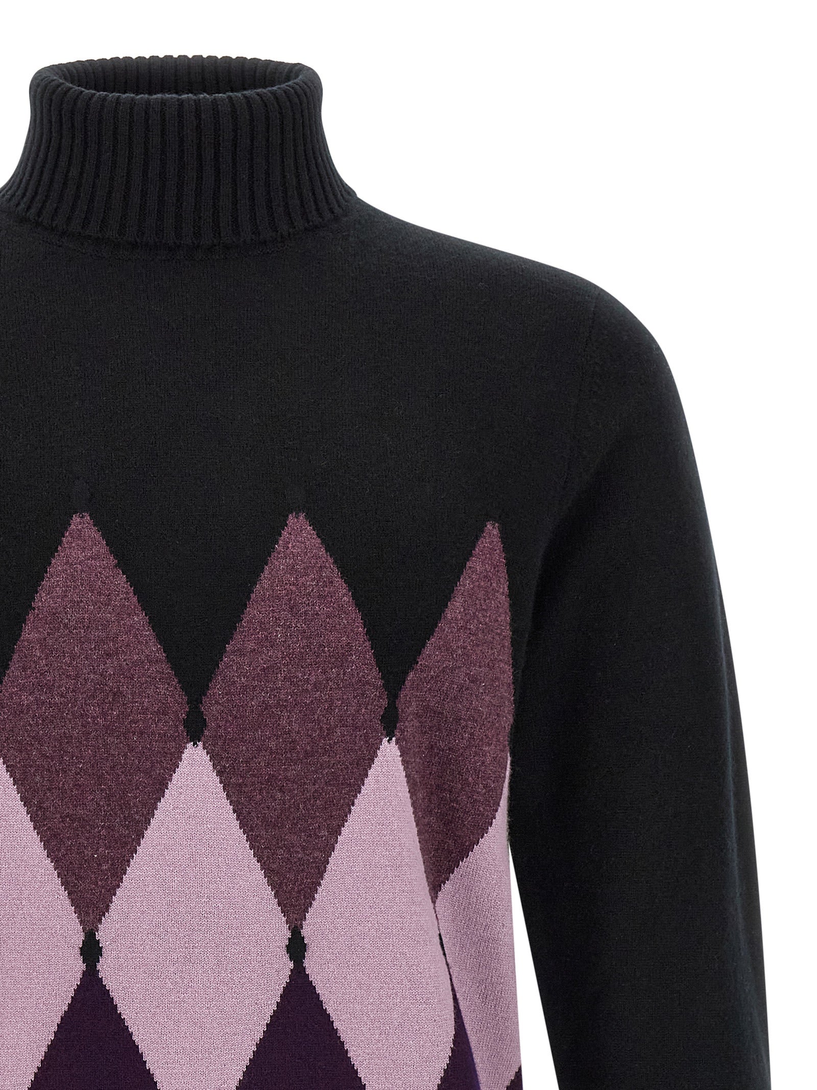 Ballantyne 'Classic Diamond' Intarsia Turtleneck Sweater