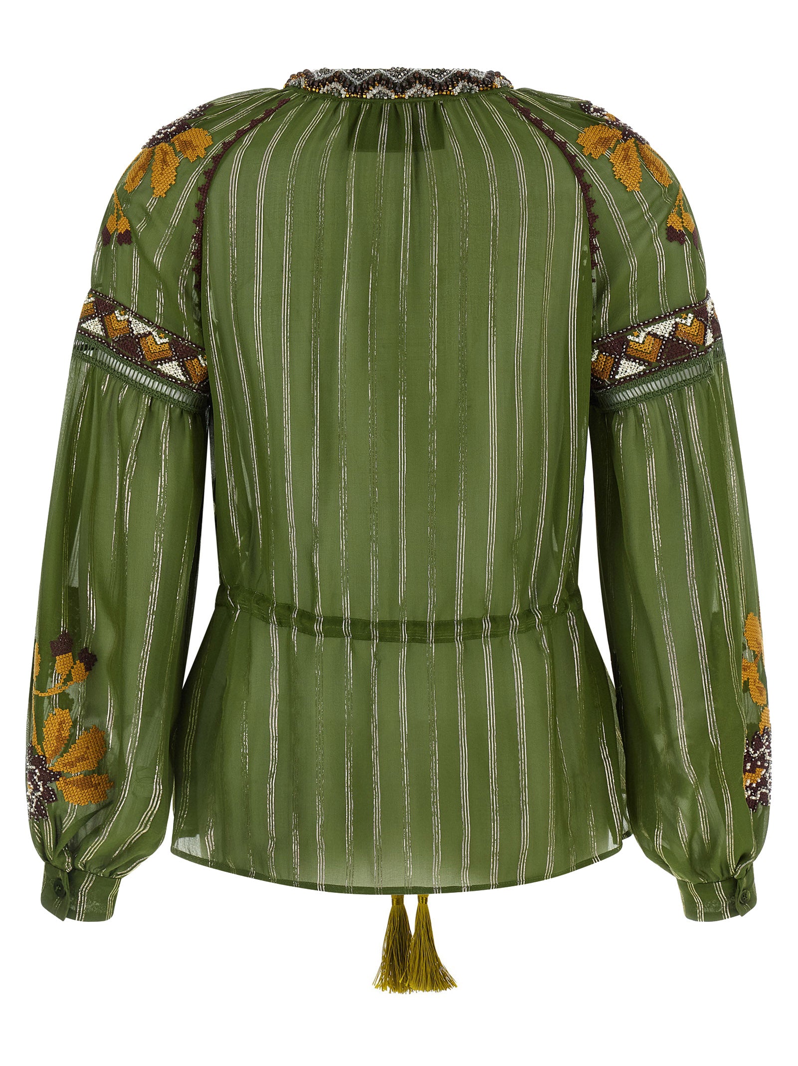 Valentino Garavani Valentino Garavani Embroidered Lurex Silk Shirt