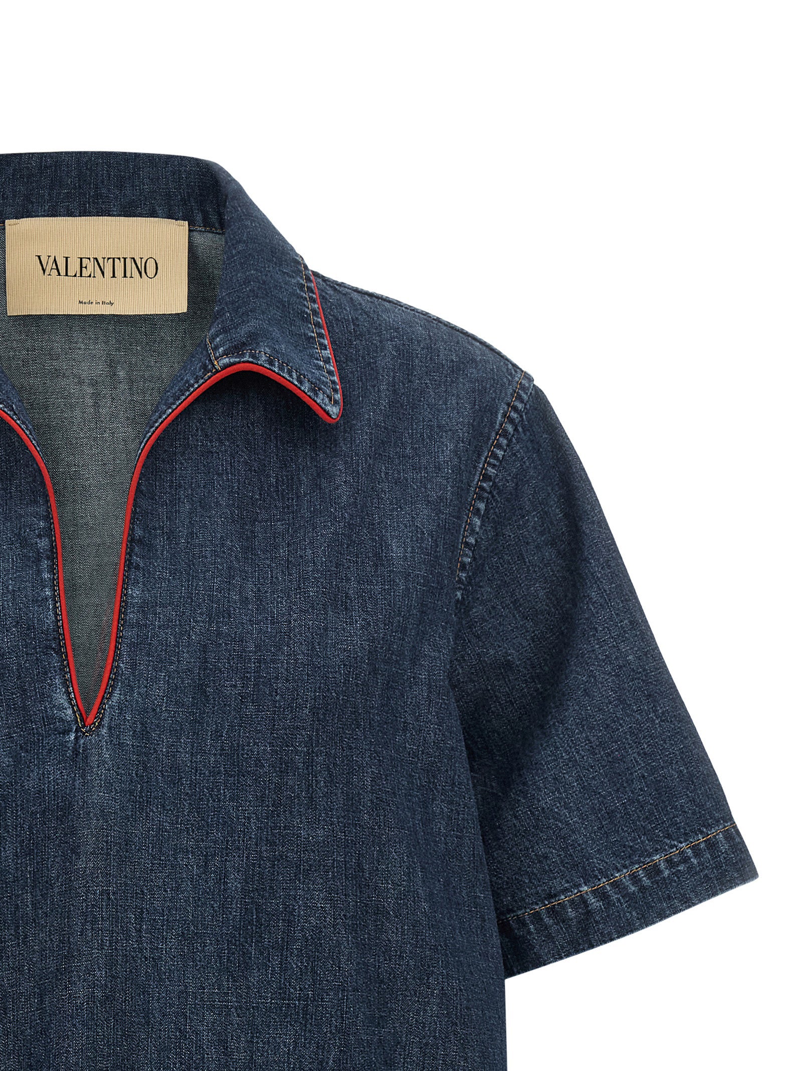 Valentino Garavani Valentino Garavani Chambray 'Vlogo' Denim Dress