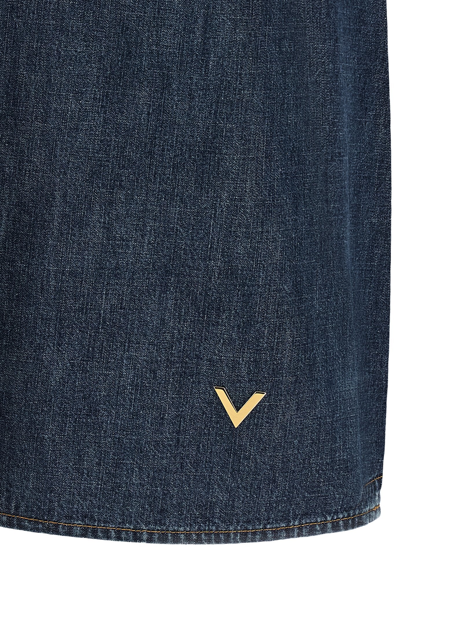 Valentino Garavani Valentino Garavani Chambray 'Vlogo' Denim Dress