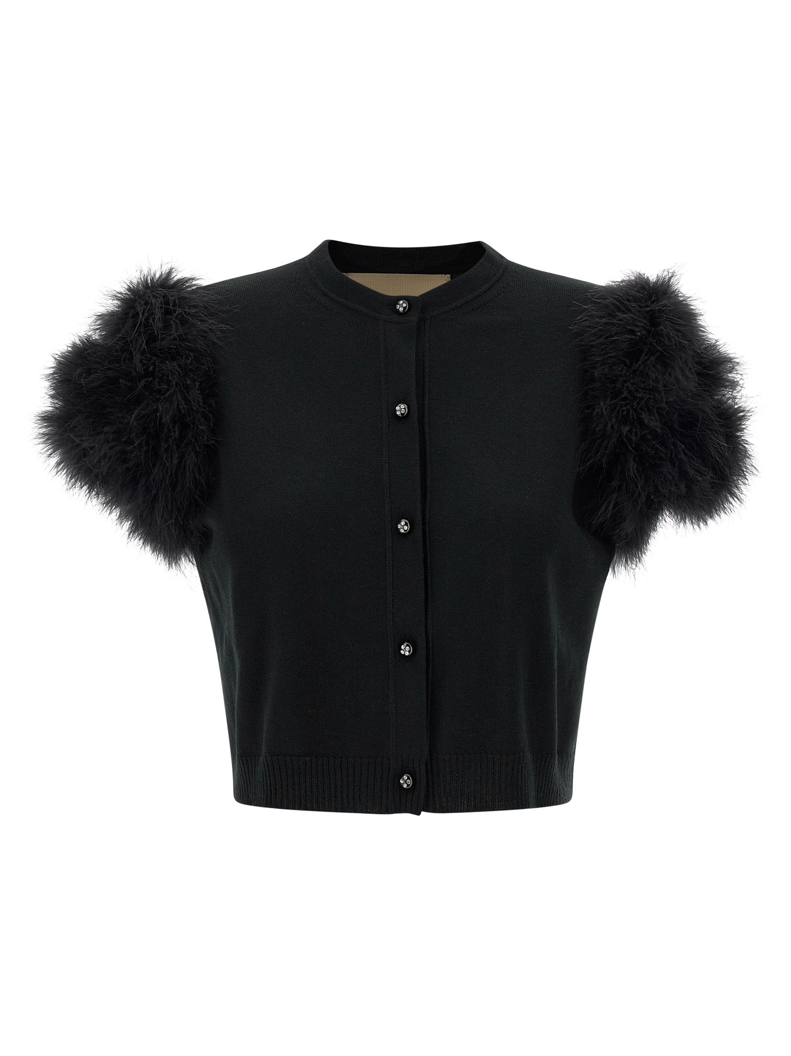 Valentino Garavani Valentino Garavani Feathered Knit Cardigan