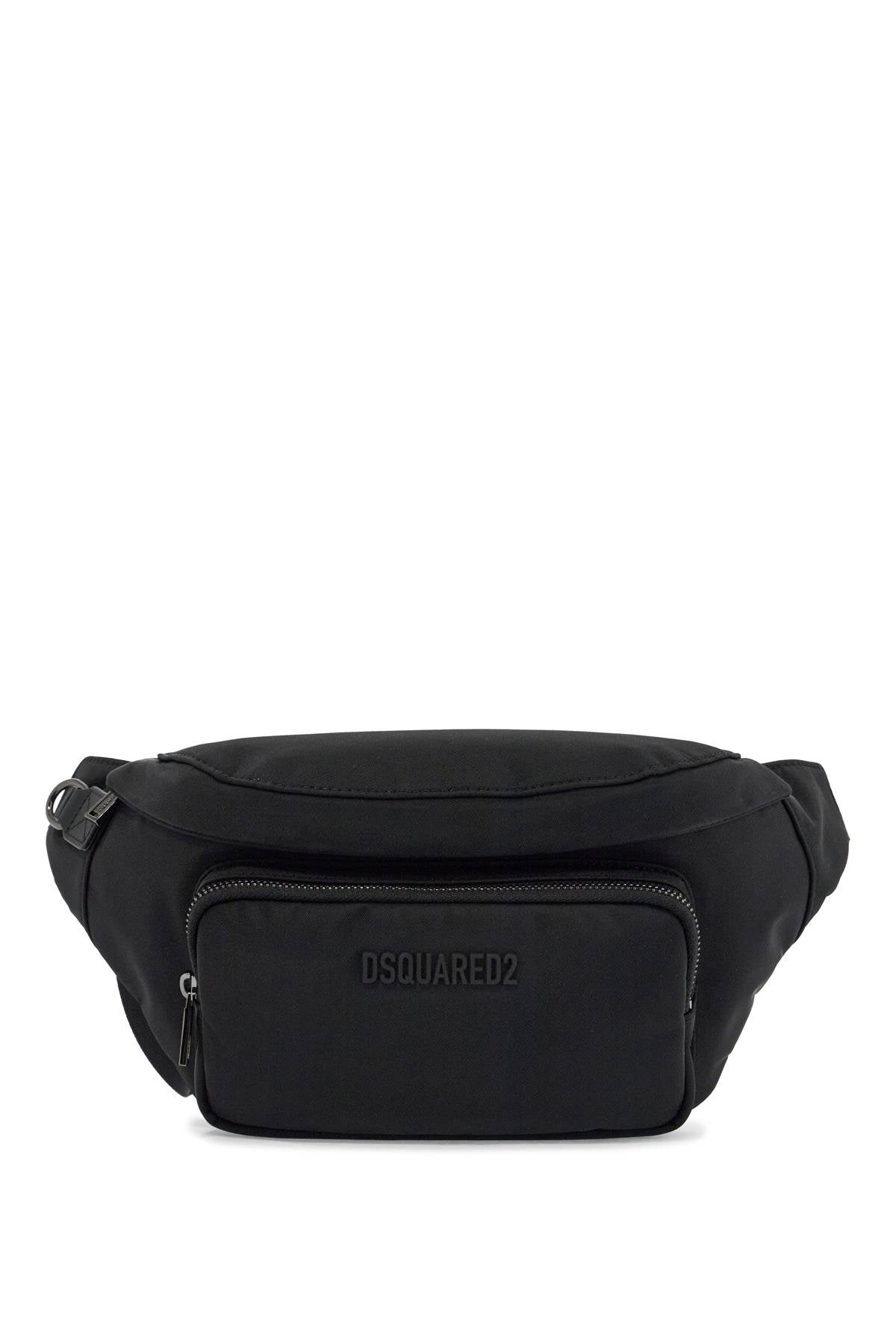 Dsquared2 Black Waist Bag In Polyamide With Adjustable Shoulder Strap