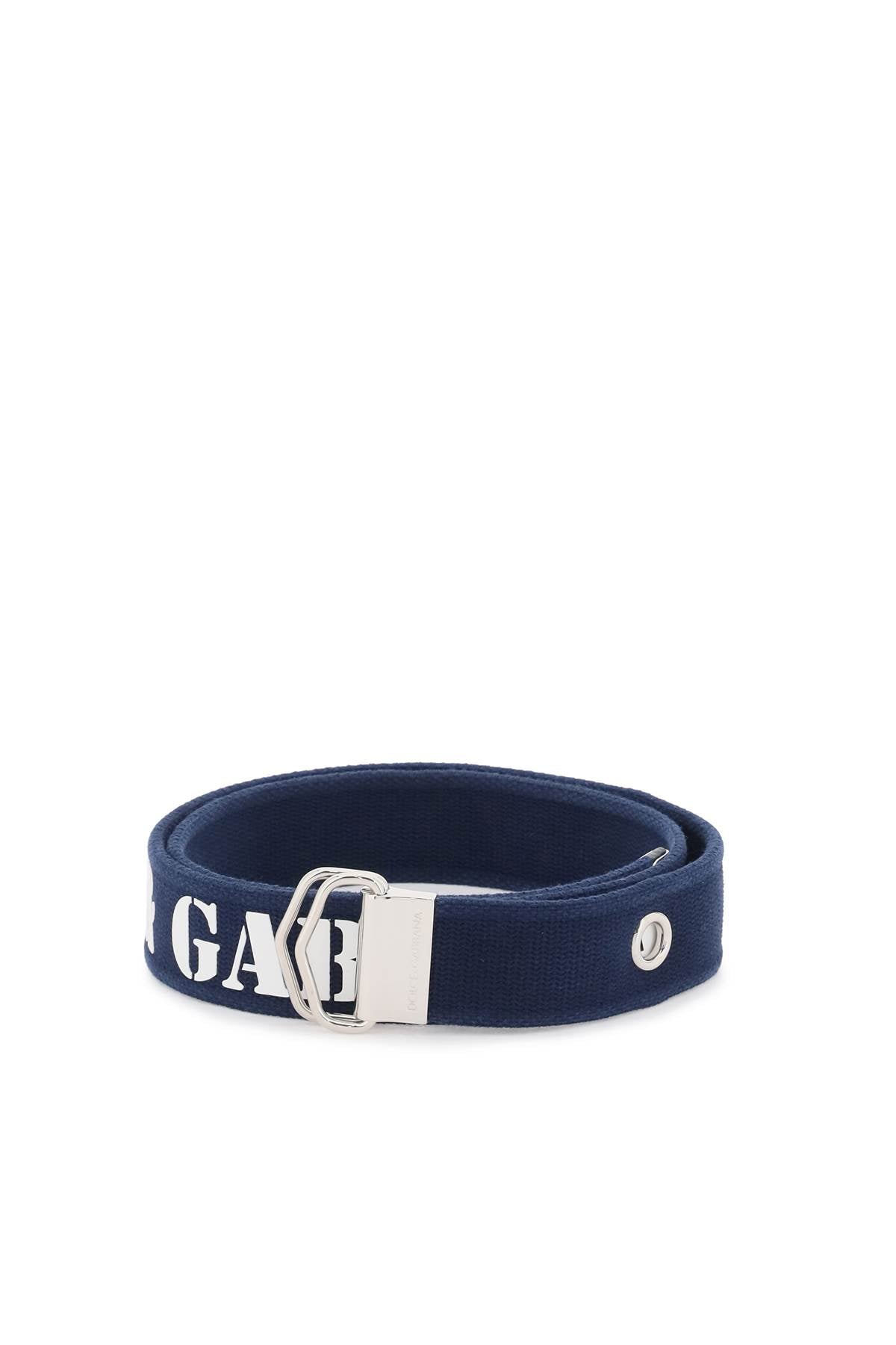 Dolce & Gabbana Logo Tape Belt In Ribbon