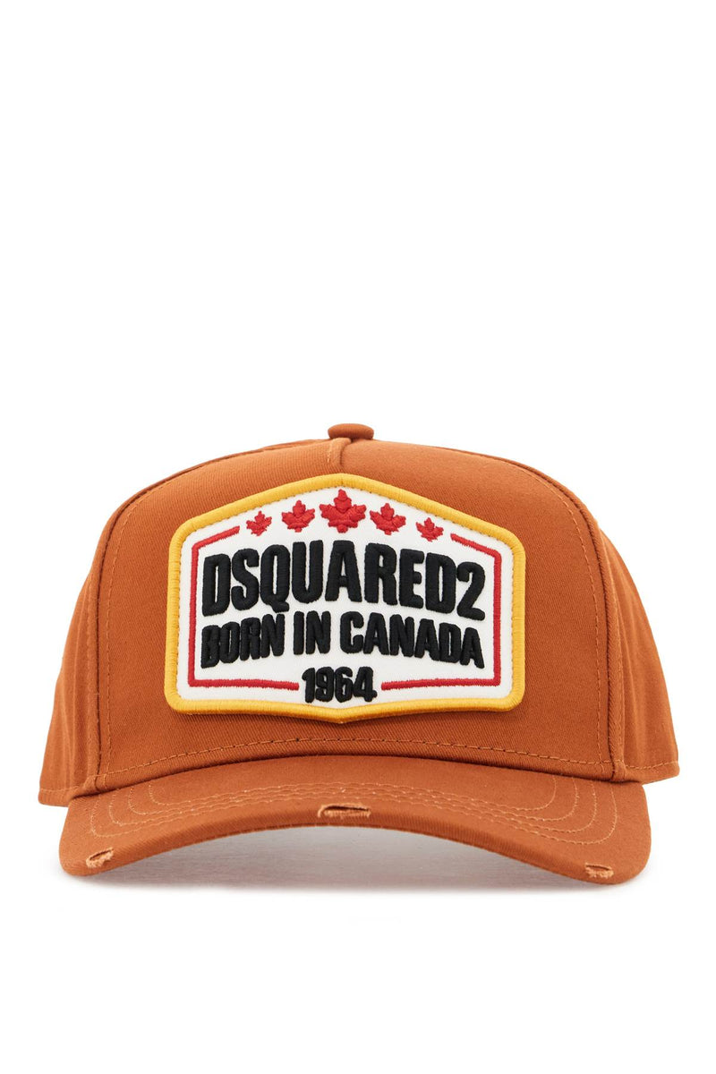 Dsquared2 Baseball Cap With Logo Patch Brown