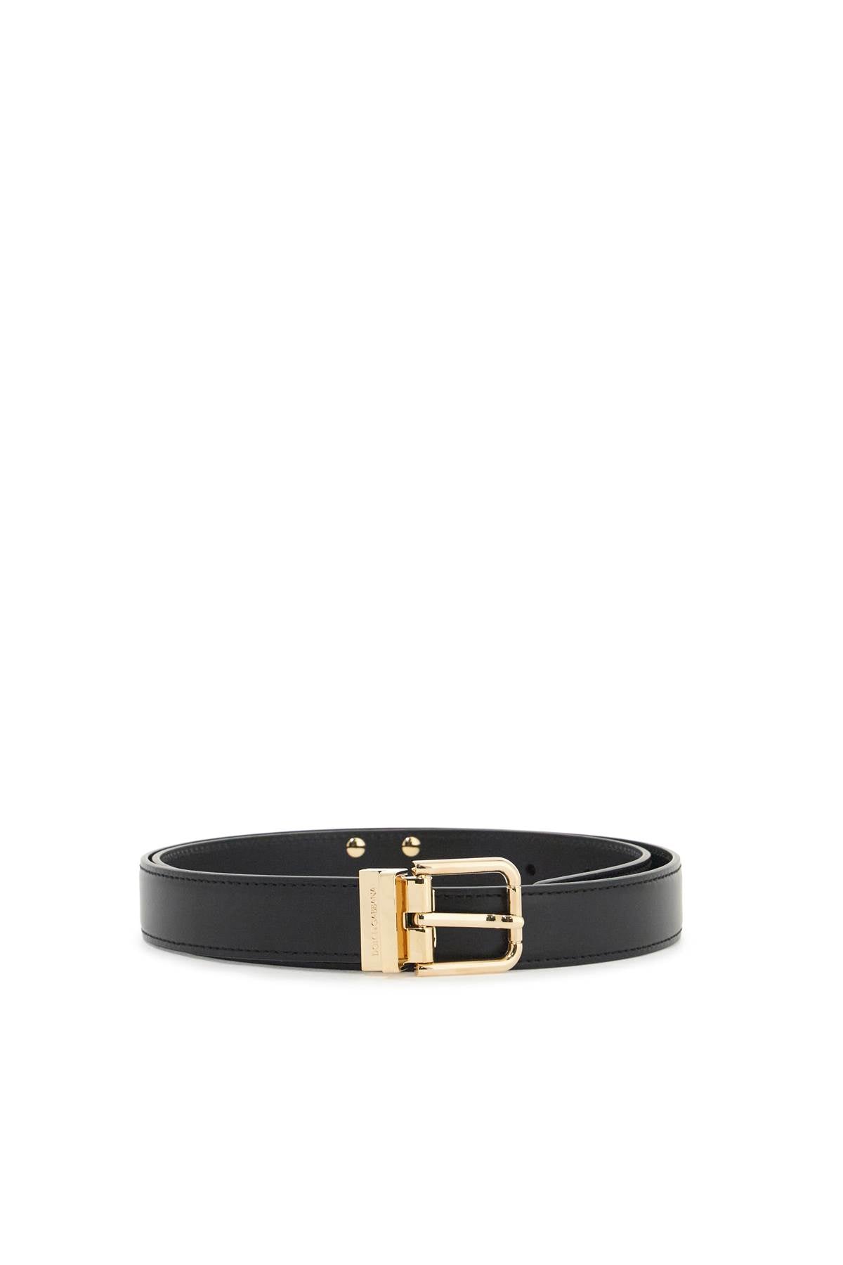 Dolce & Gabbana Smooth Leather Dg Belt With 8