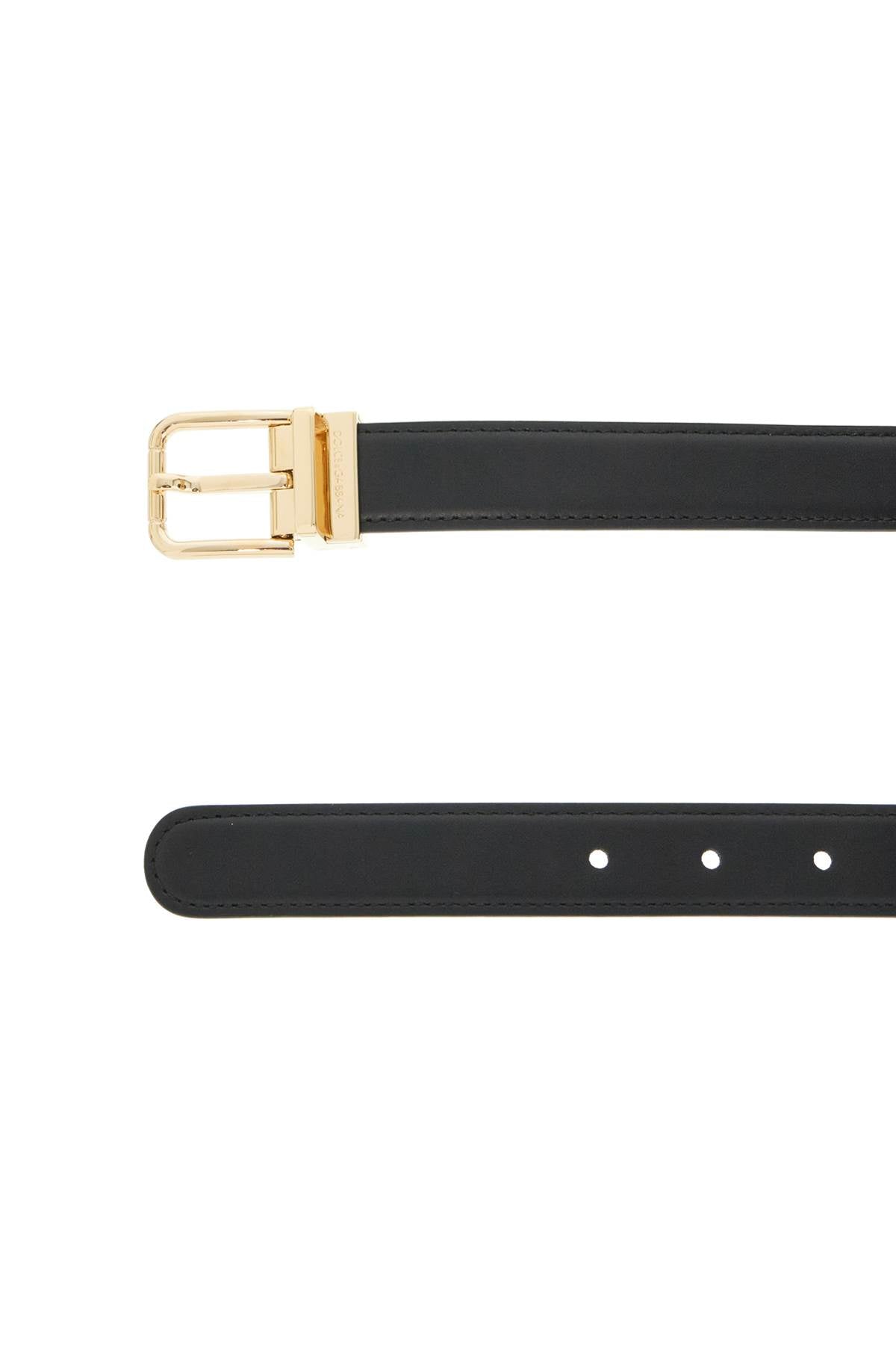 Dolce & Gabbana Smooth Leather Dg Belt With 8