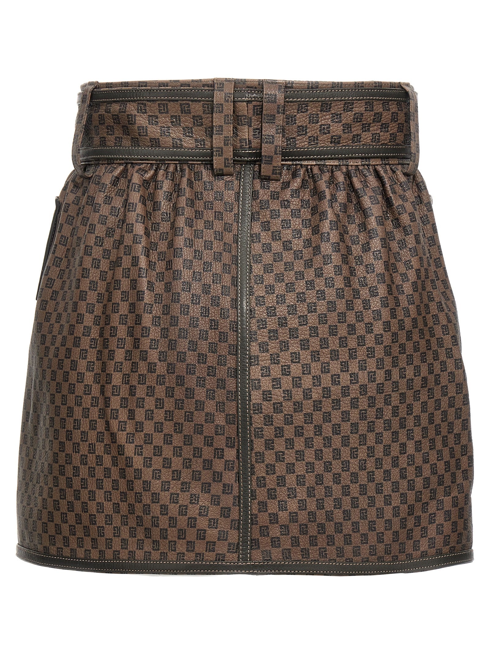 Balmain Monogram Miniskirt