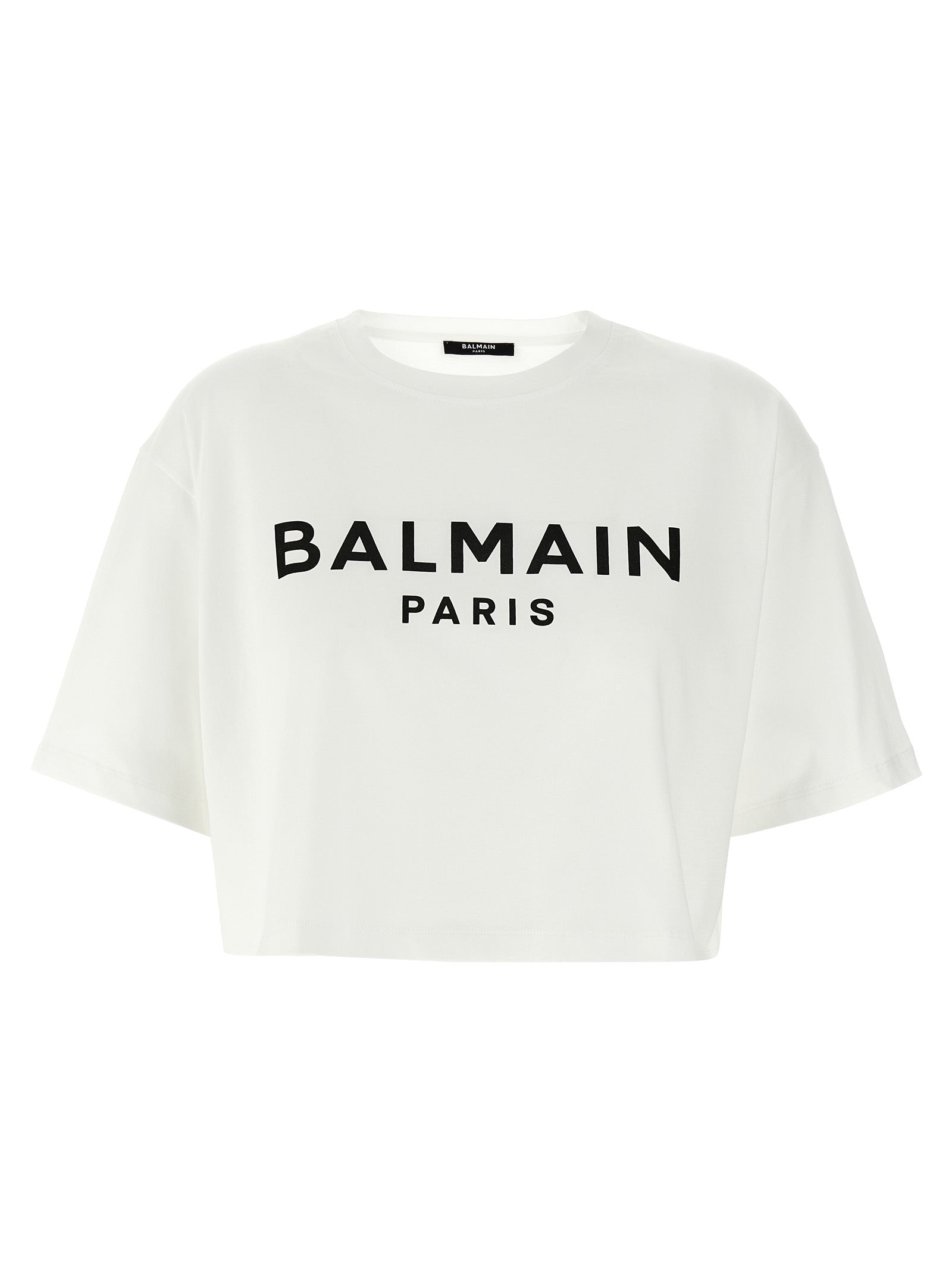 Balmain Logo Crop T-Shirt