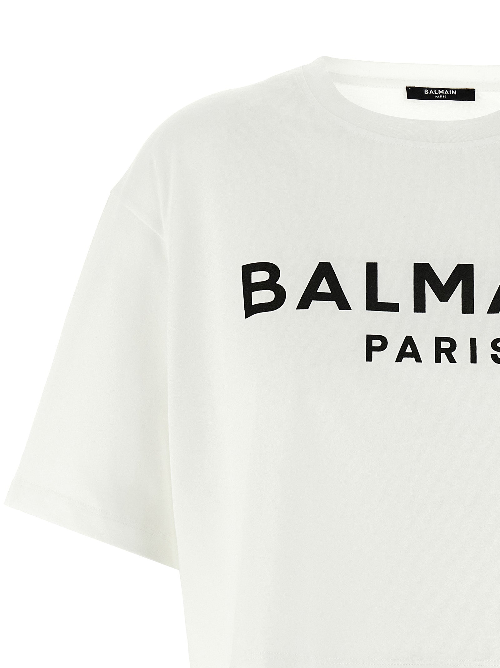 Balmain Logo Crop T-Shirt