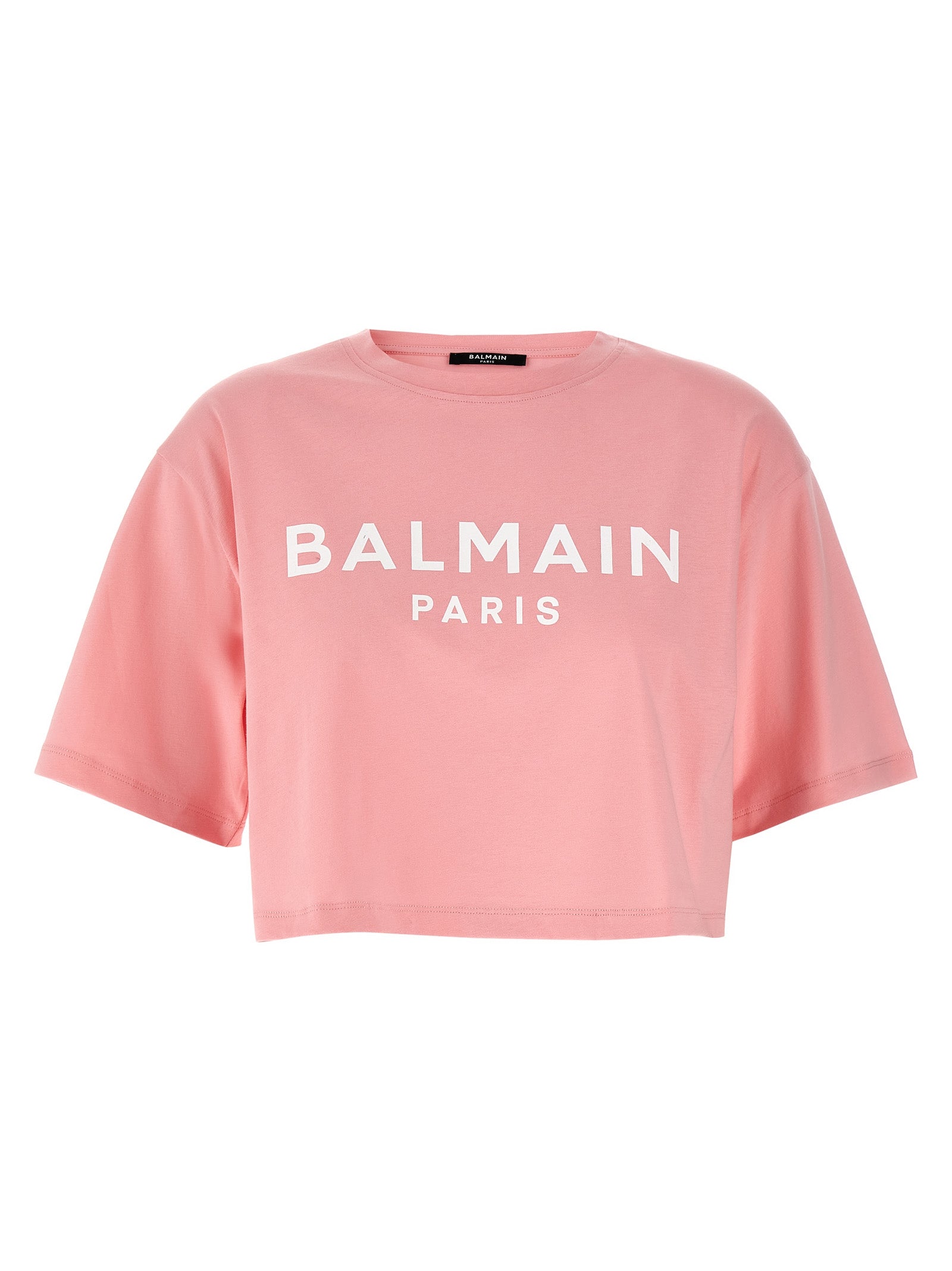 Balmain Logo Crop T-Shirt