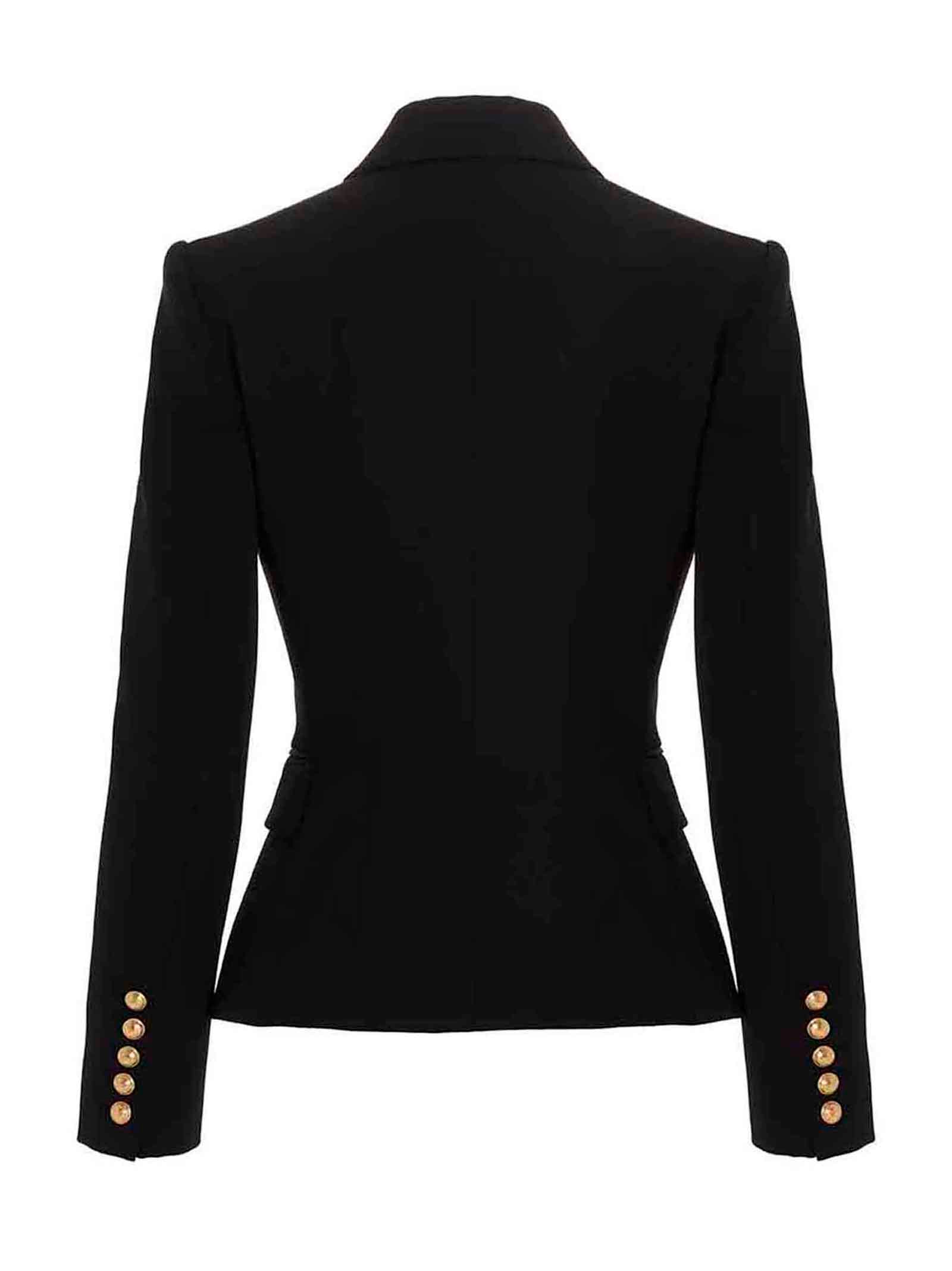 Balmain Double Breast Blazer Jacket With Logo Buttons