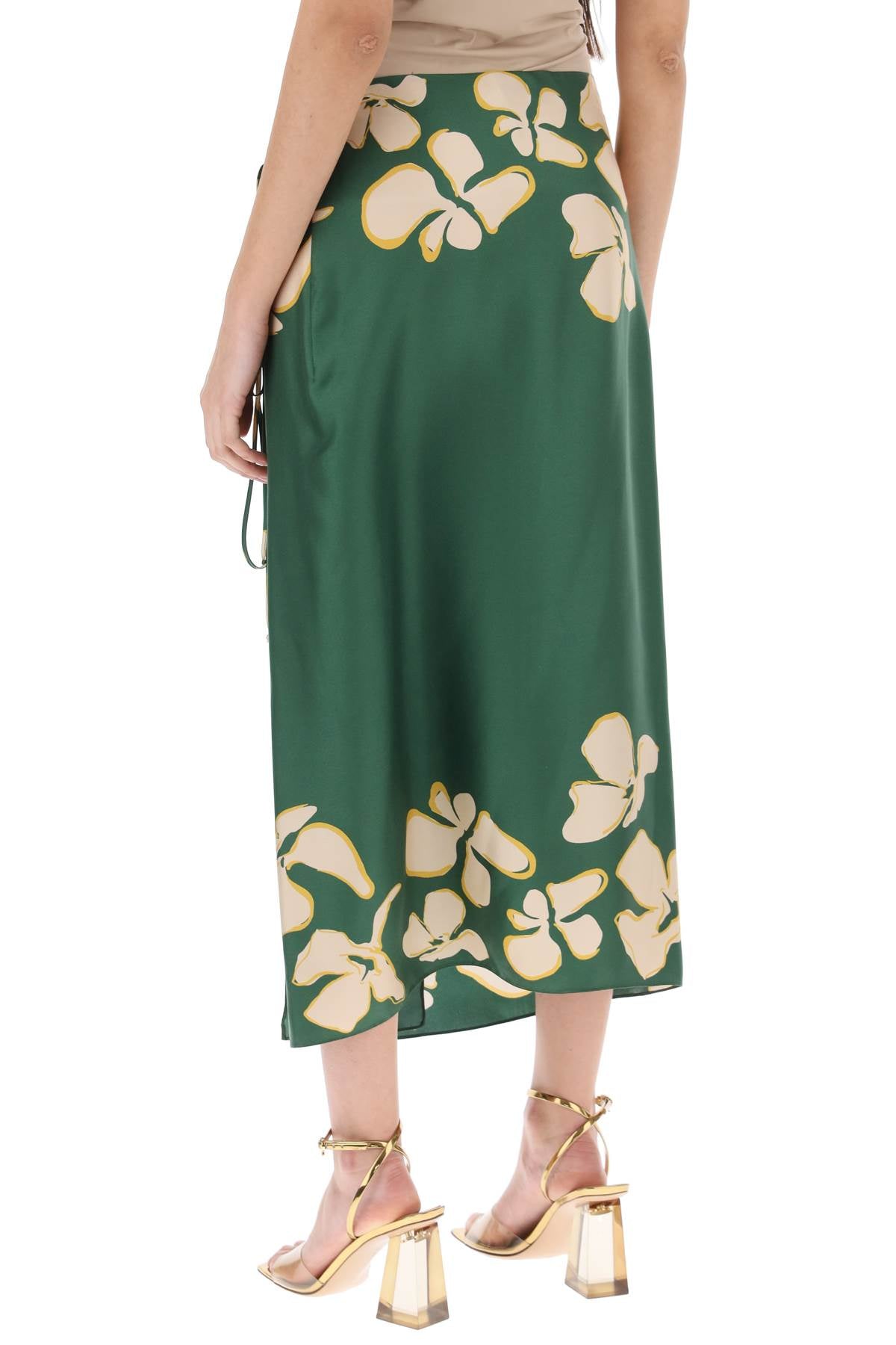 Raquel Diniz 'S Silk Floral Wrap Skirt