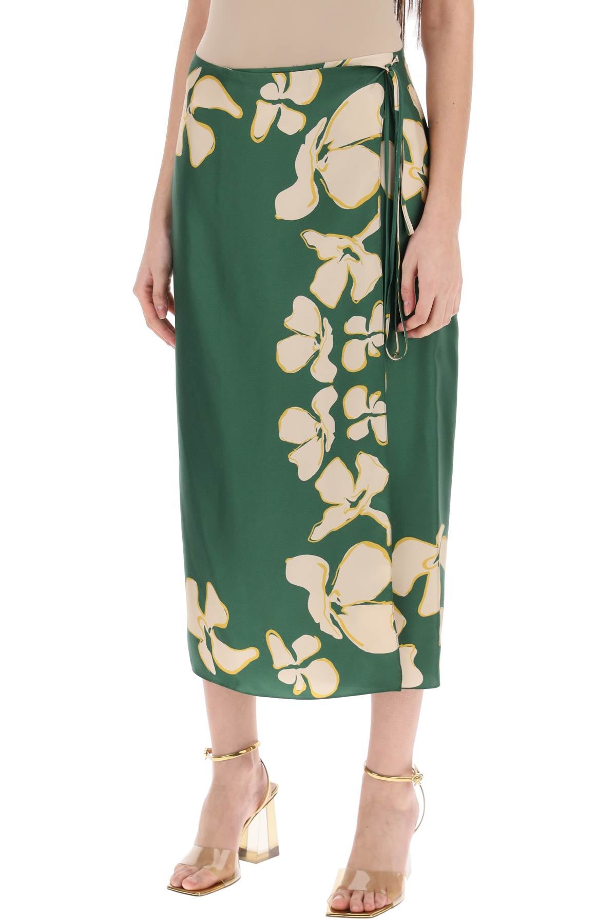 Raquel Diniz 'S Silk Floral Wrap Skirt