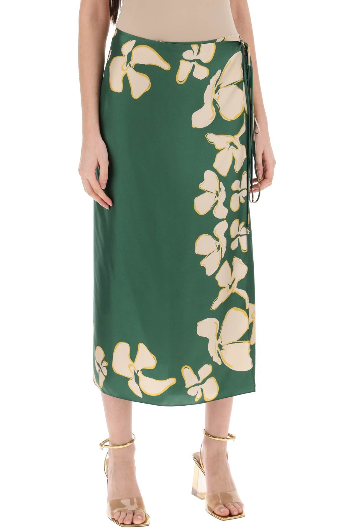 Raquel Diniz 'S Silk Floral Wrap Skirt