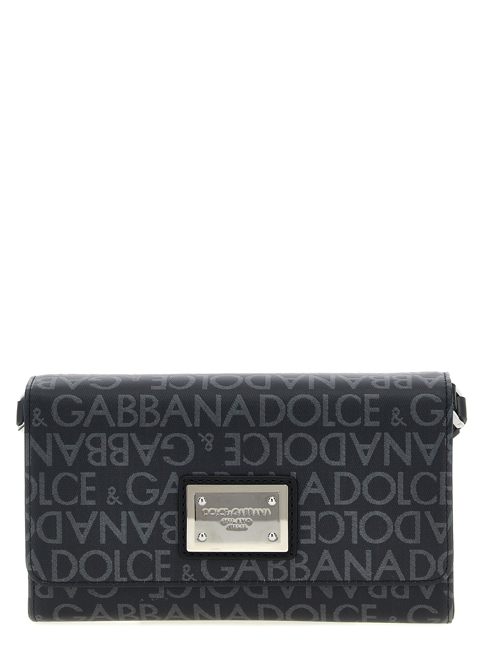 Dolce & Gabbana Coated Jacquard Crossbody Bag