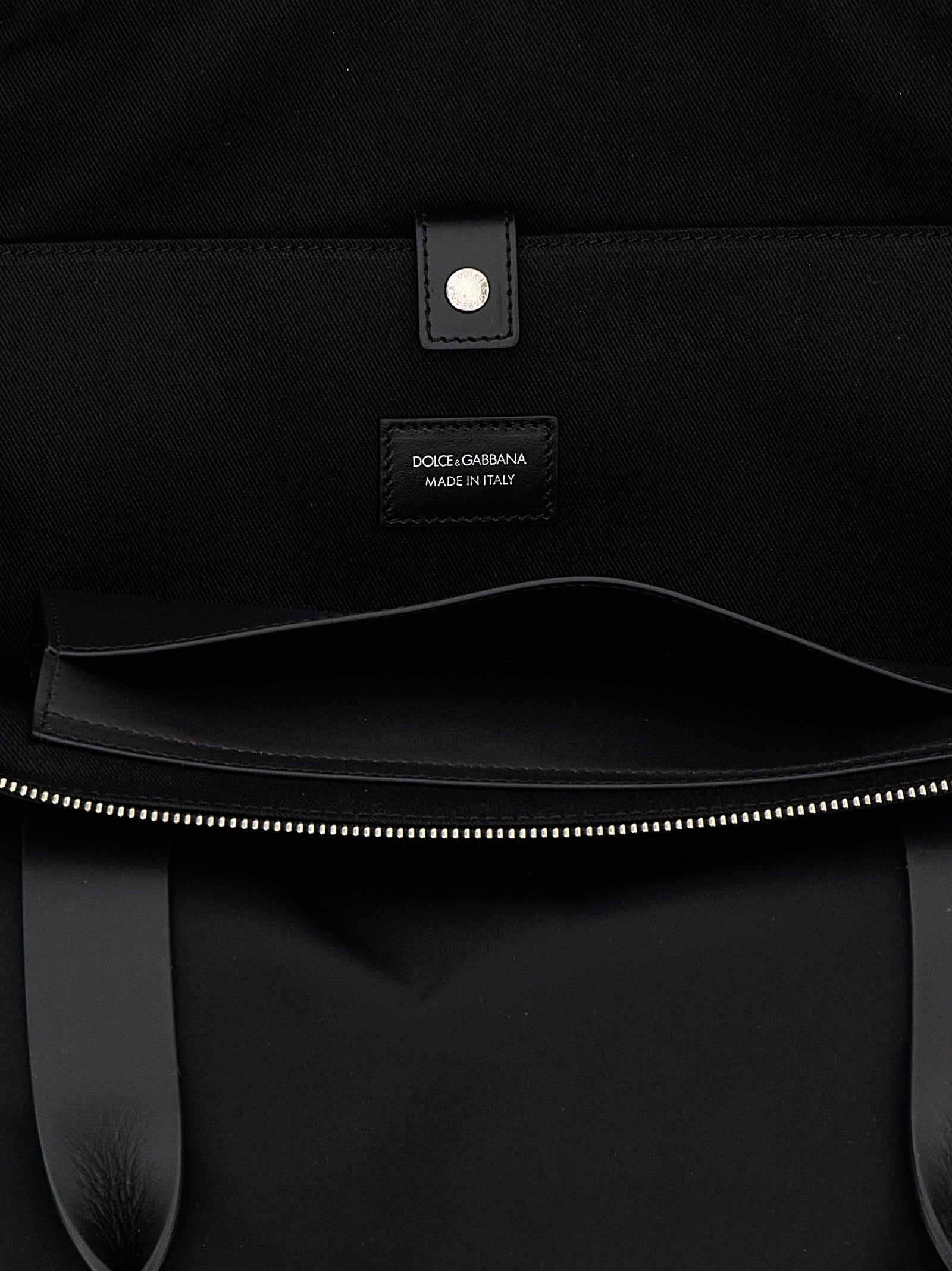 Dolce & Gabbana Media Logo Patch Shopping Bag